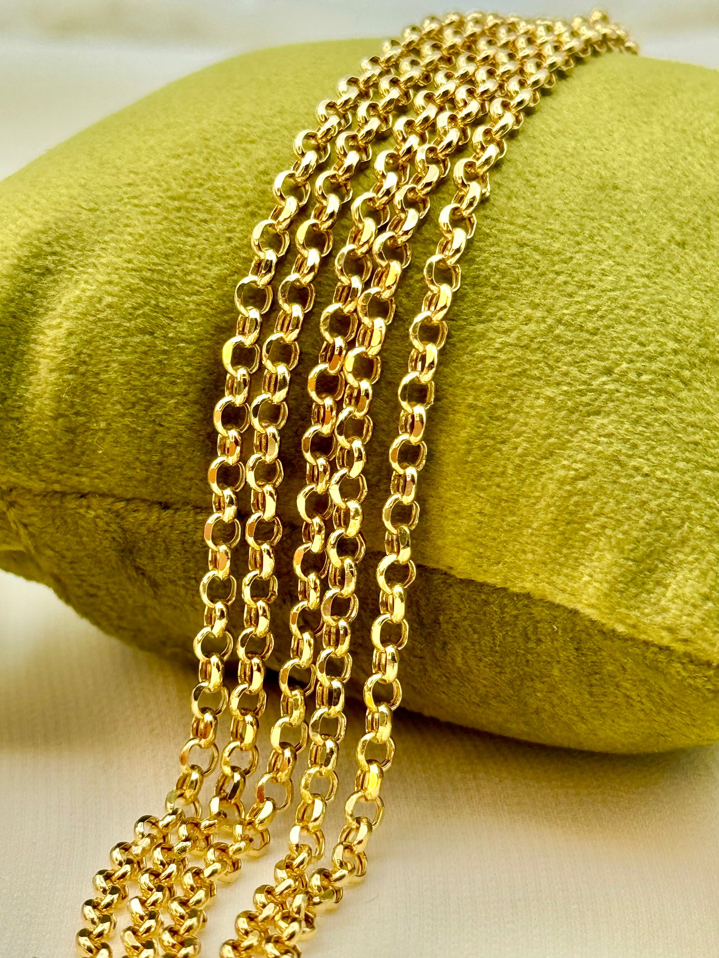 18K Gold Rolo Chain Necklace (3mm).