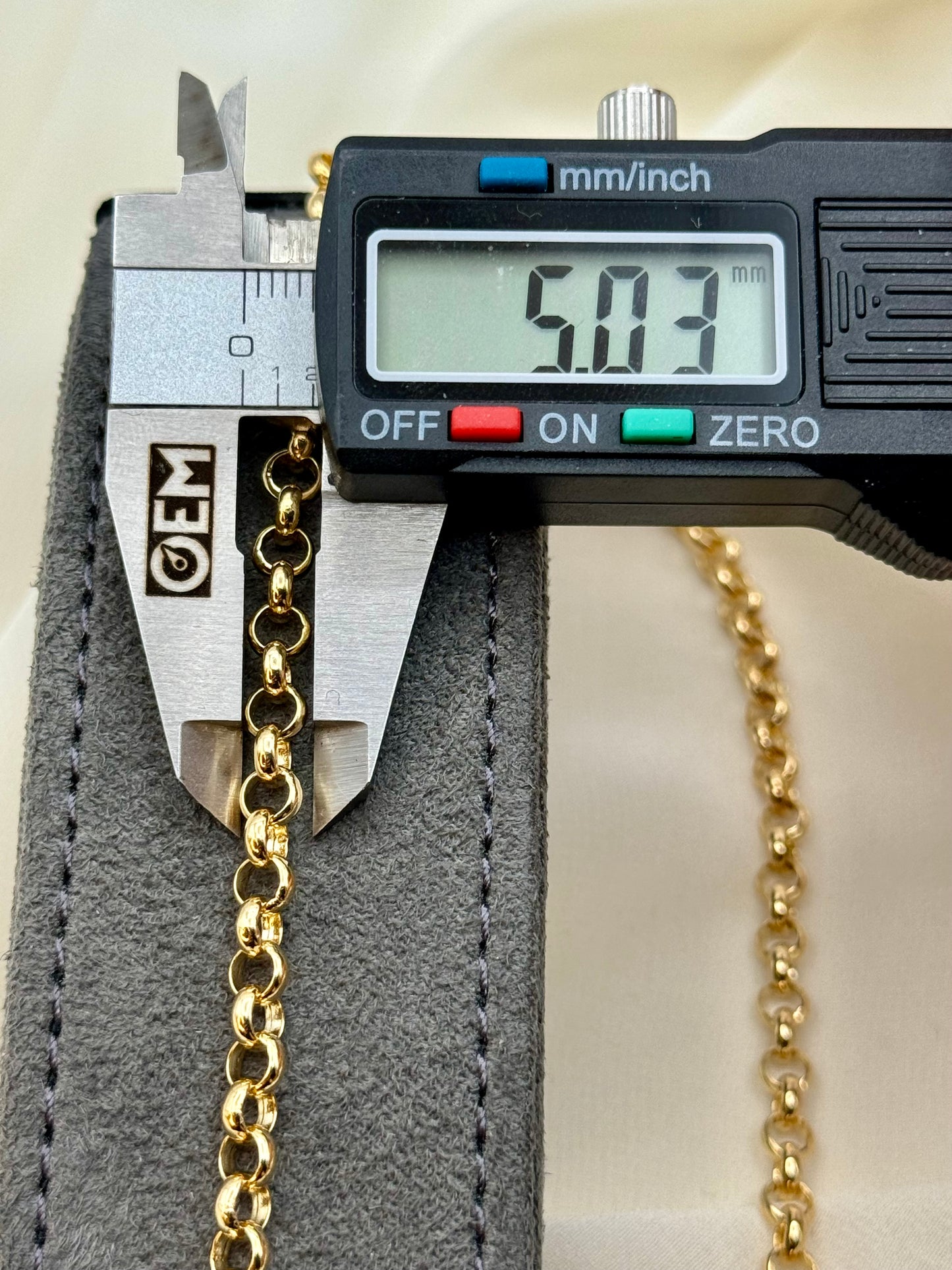 Collier chaîne rolo en or 18 carats et 14 carats (5 mm)