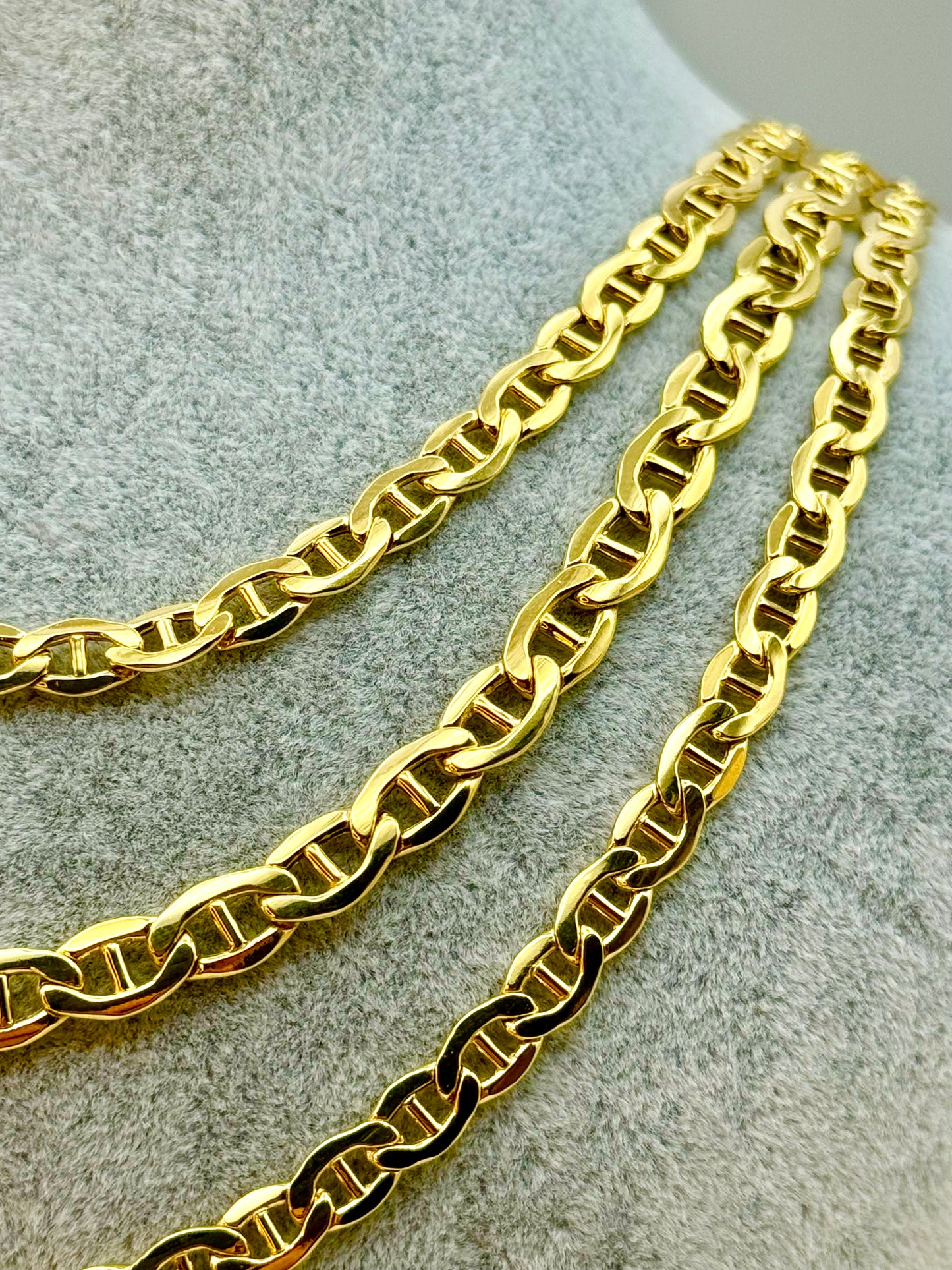 14K Gold Flat Anchor Chain