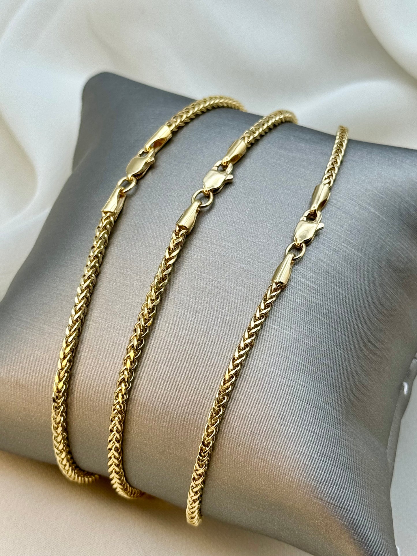 Collier chaîne queue de renard en or 18 carats (2,5 mm)