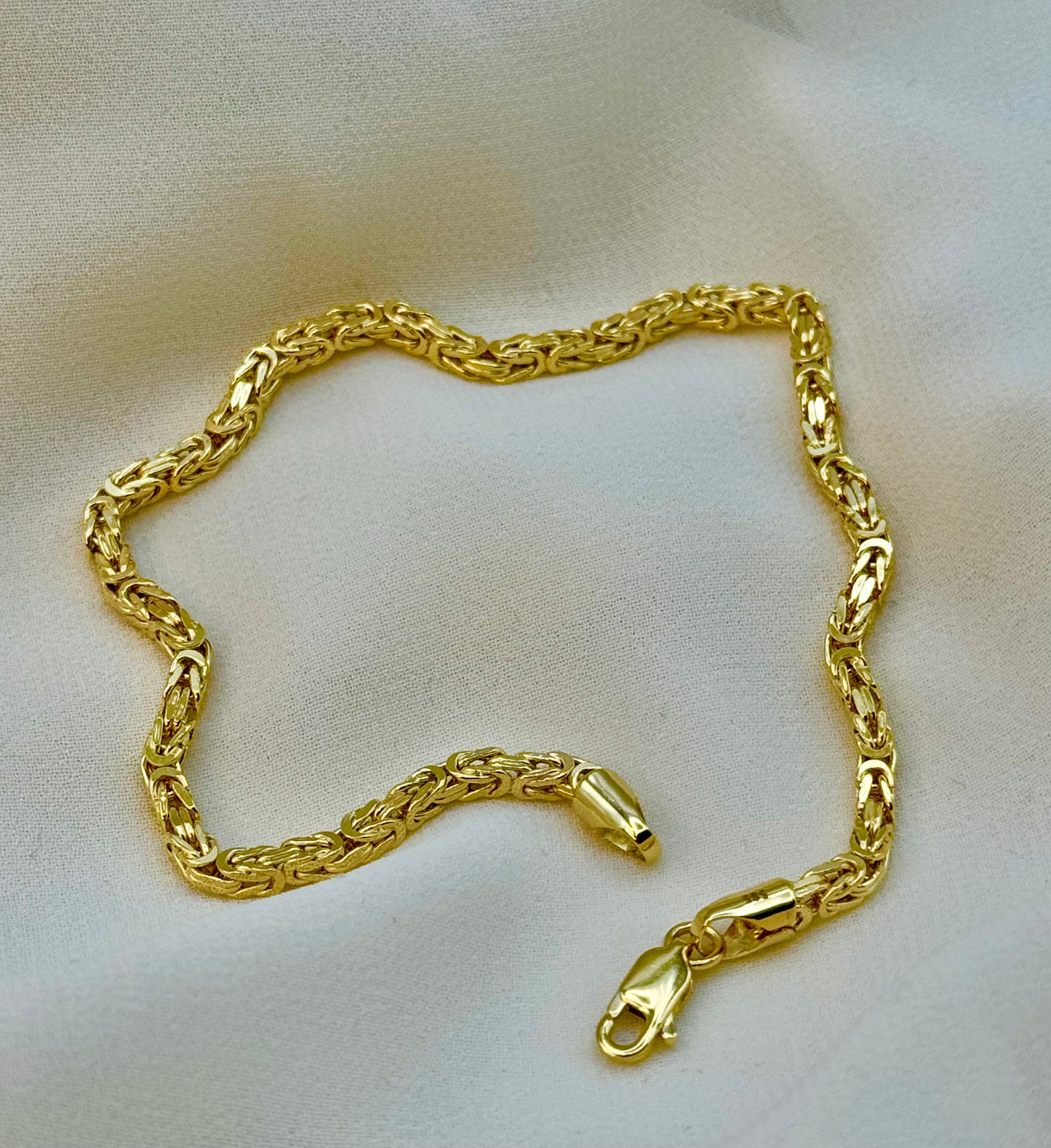14k Gold Byzantine bracelet