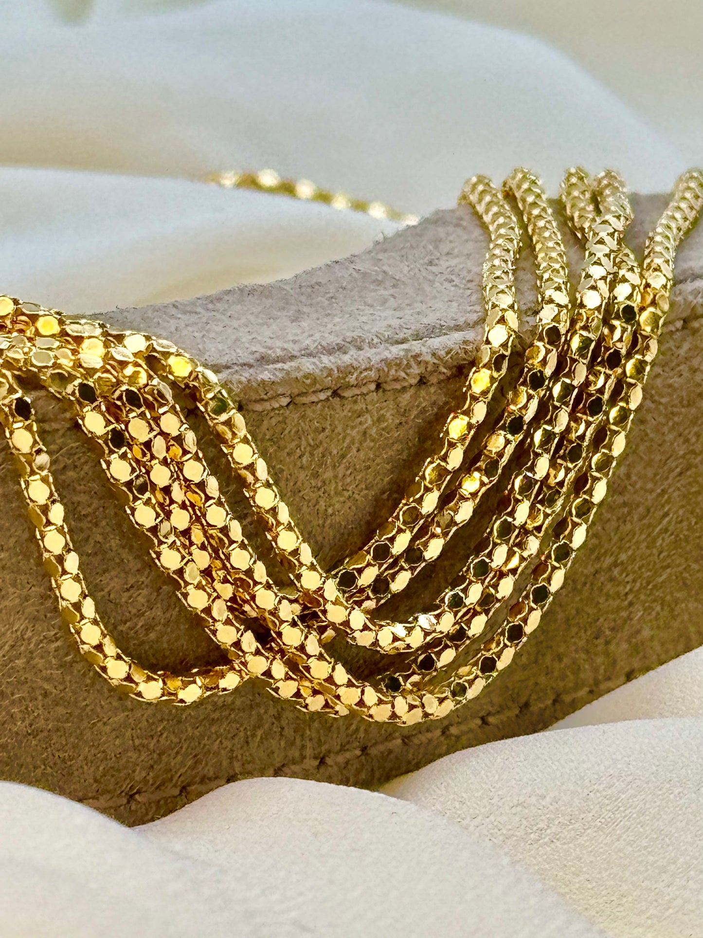 Collier chaîne en or 14 carats – Nouveau design, 50,8 cm, 55,9 cm, 59,7 cm (2,3 mm), chaîne à maillons taille diamant brillant, collier en or véritable pour homme/femme