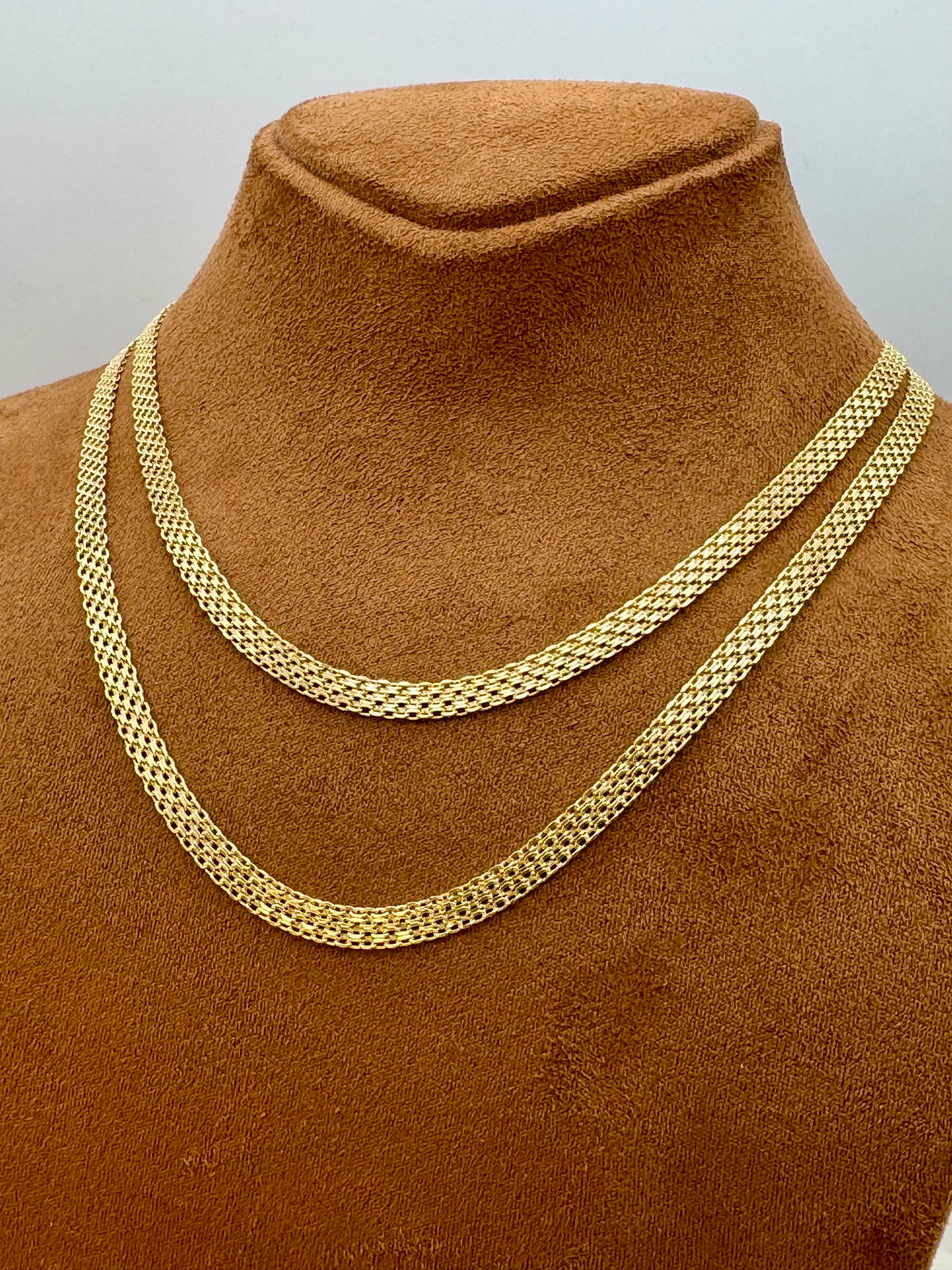 18K Solid Gold Bismarck Chain Necklace – 4.8mm Unisex Link Chain for Men & Women | Luxury Jewelry Gift for Birthday, Ald Bismarck Chain Necklace – 4.8mm Unisex Link Chain for Men & Women | Luxury Jewelry Gift for Birthday, Anniversary, or Special Occasion