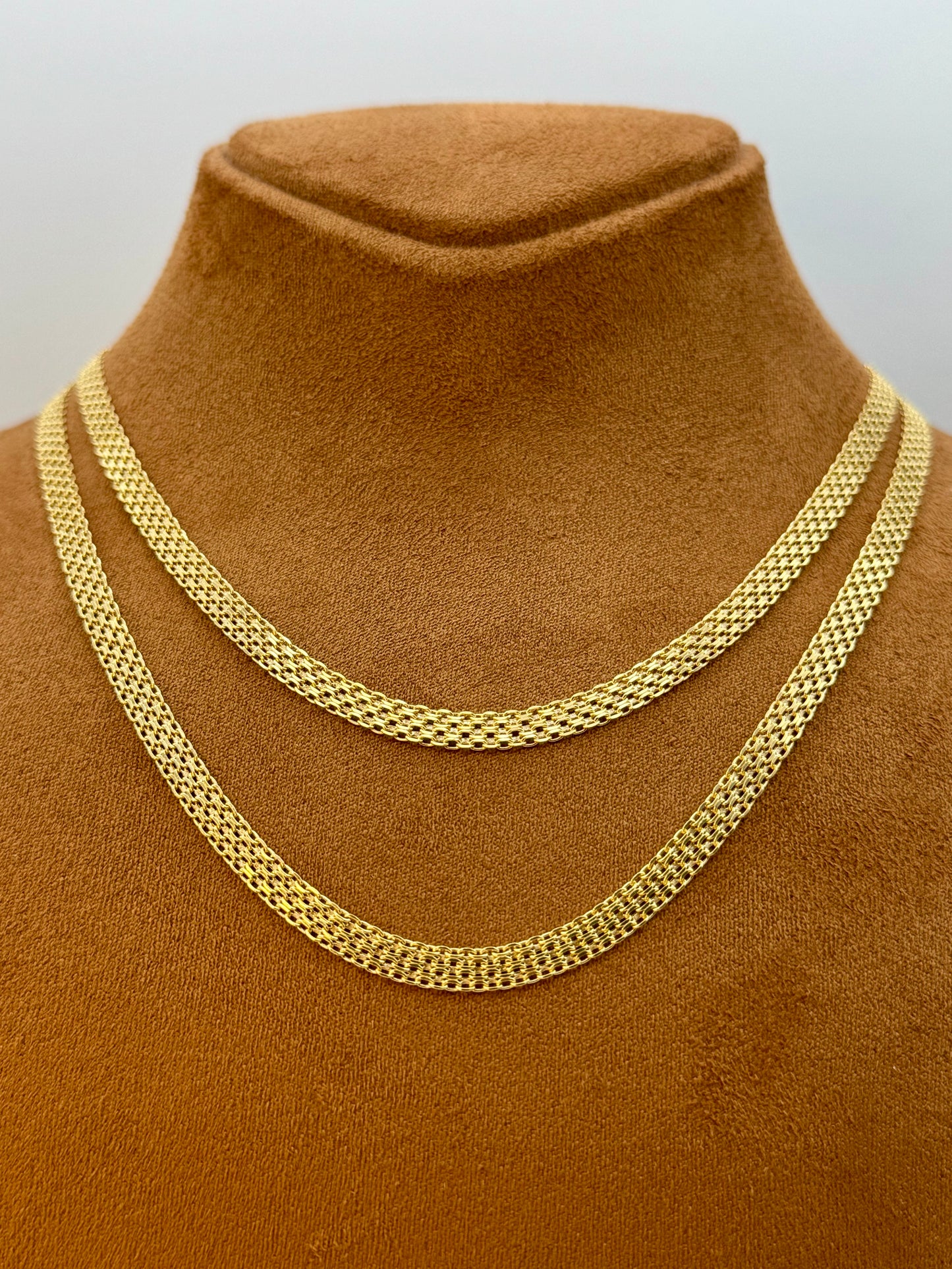 18K Solid Gold Bismarck Chain Necklace – 4.8mm Unisex Link Chain for Men & Women | Luxury Jewelry Gift for Birthday, Ald Bismarck Chain Necklace – 4.8mm Unisex Link Chain for Men & Women | Luxury Jewelry Gift for Birthday, Anniversary, or Special Occasion