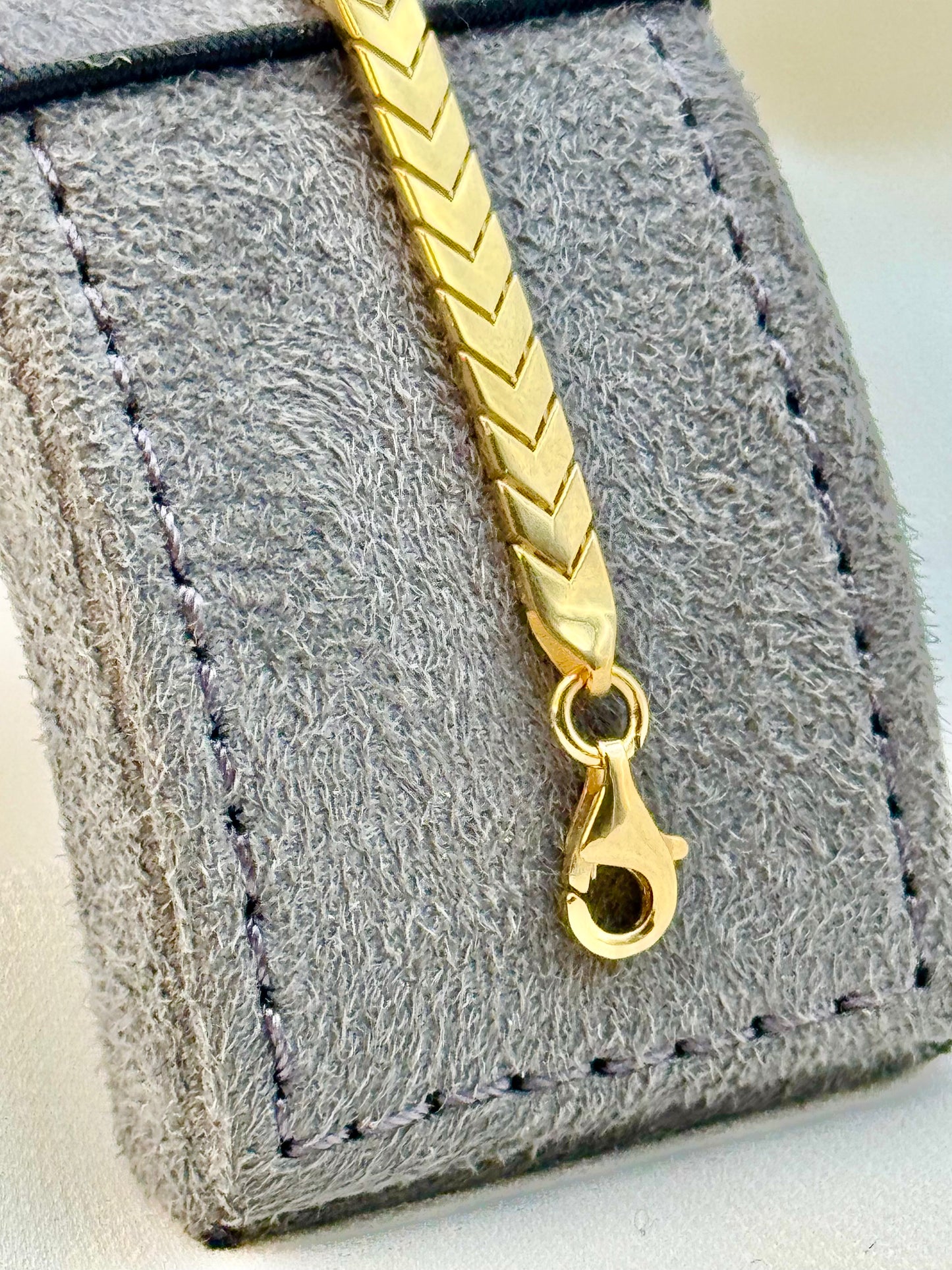 Bracelet serpent en or véritable 18 carats, 7,5", largeur 4 mm, pour elle, cadeau d'anniversaire, bracelet Franco, bracelet unique, cadeau d'anniversaire.