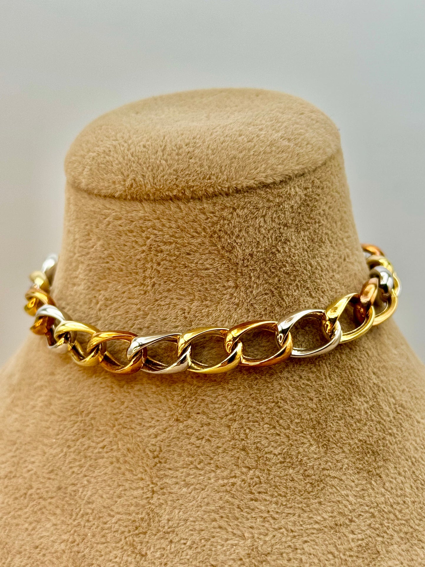 Bracelet câble en or véritable 18 carats, 19 cm. Design unique et élégant, charmant et brillant ! Un cadeau idéal ! Bracelet en or tendance !