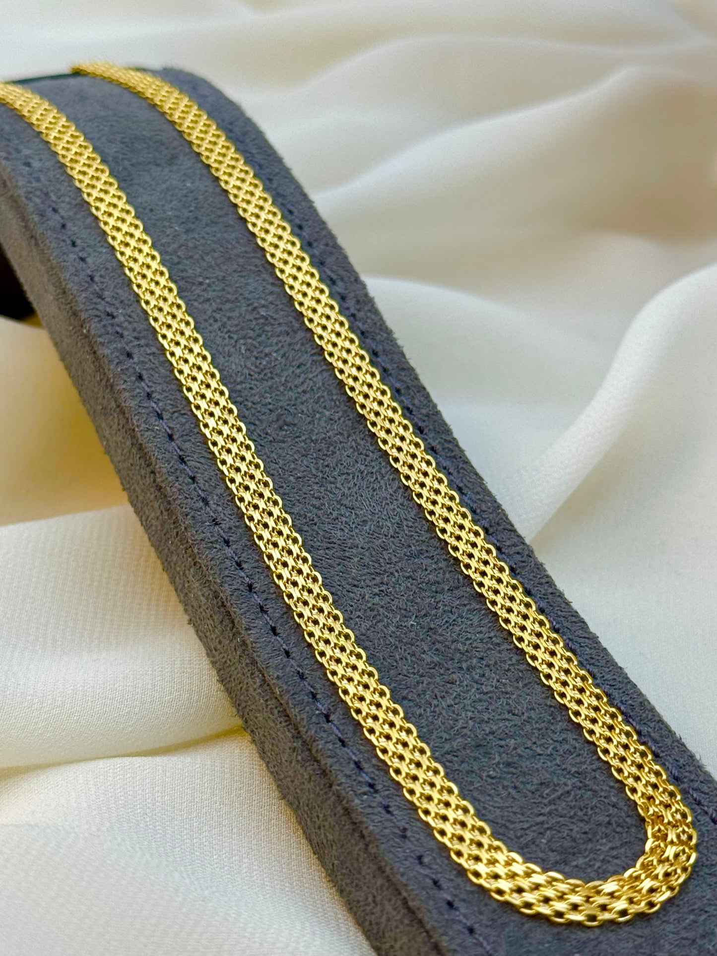 18K Solid Gold Bismarck Chain Necklace – 4.8mm Unisex Link Chain for Men & Women | Luxury Jewelry Gift for Birthday, Ald Bismarck Chain Necklace – 4.8mm Unisex Link Chain for Men & Women | Luxury Jewelry Gift for Birthday, Anniversary, or Special Occasion