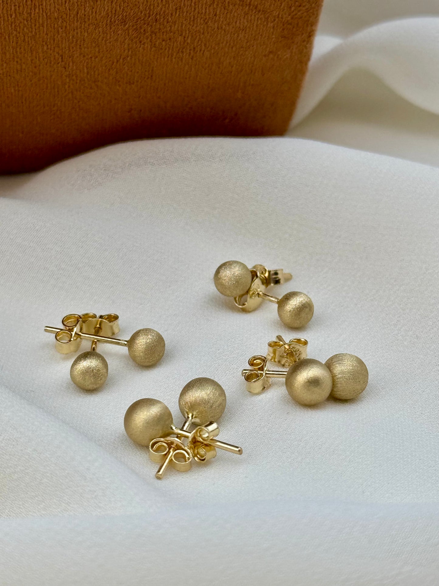 14k Gold Ball Stud Earrings | Real 14k Gold Everyday Earrings for Her | Classic Gold Studs | Birthday Gift | Gift for Mom | Minimalist Jewelry