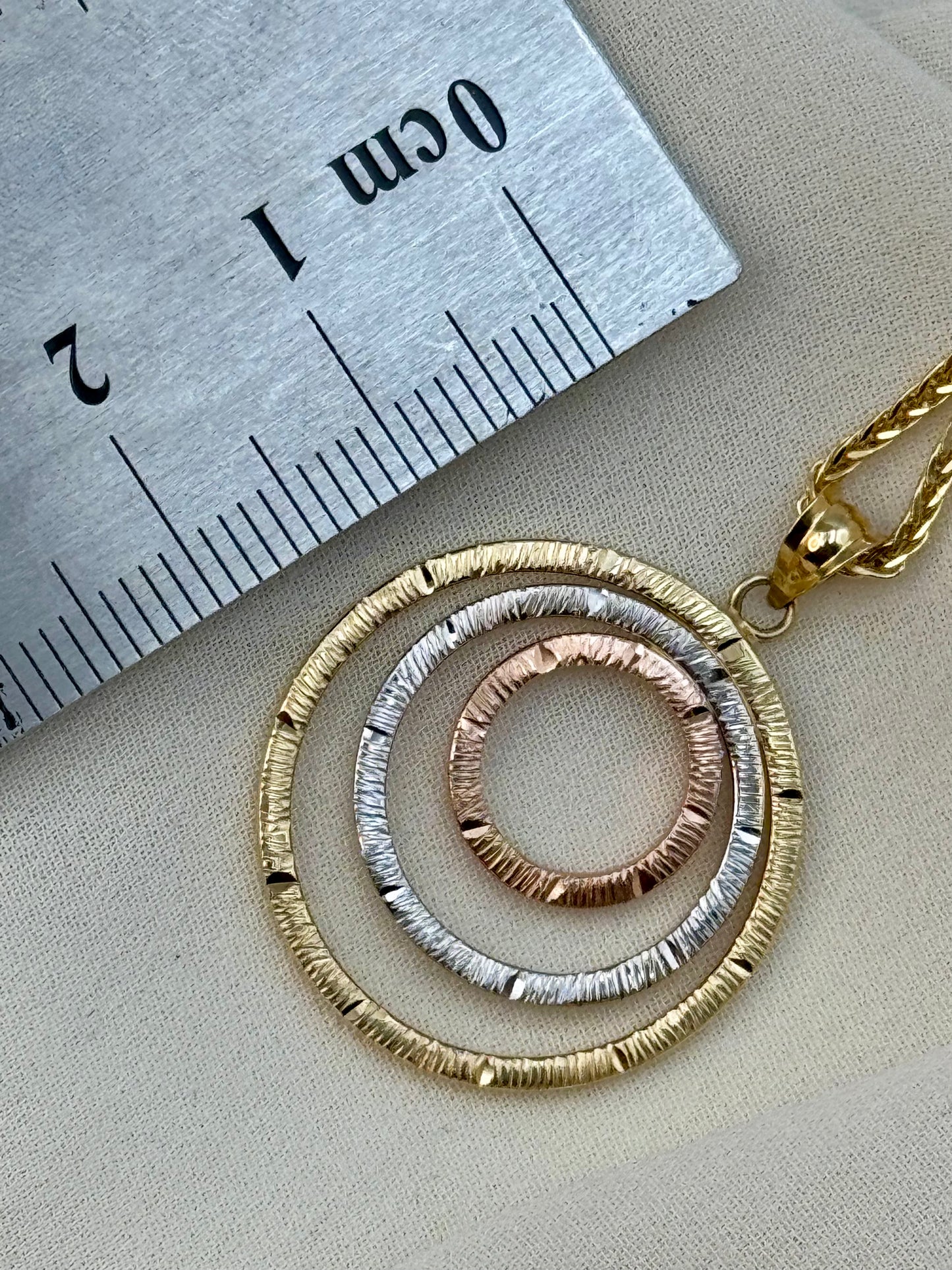 Collier « Cercle de vie » en or 14 carats, taille diamant – Multicolore, 49,5 cm (1,5 mm), cadeau d'anniversaire idéal pour elle