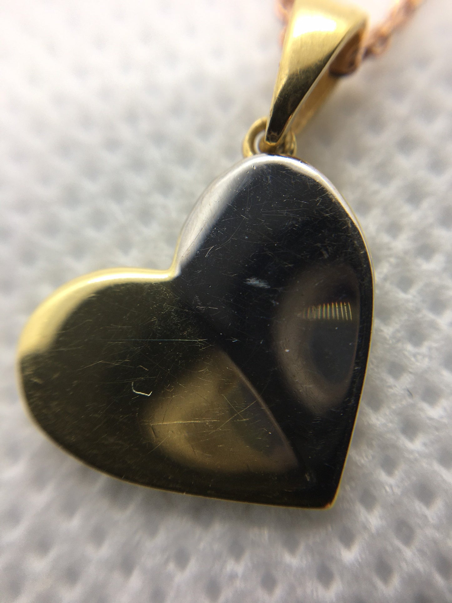 18k Solid Gold heart necklace , 18" ,2mm , For her,Valentin's Gift ,Gold Heart Necklace