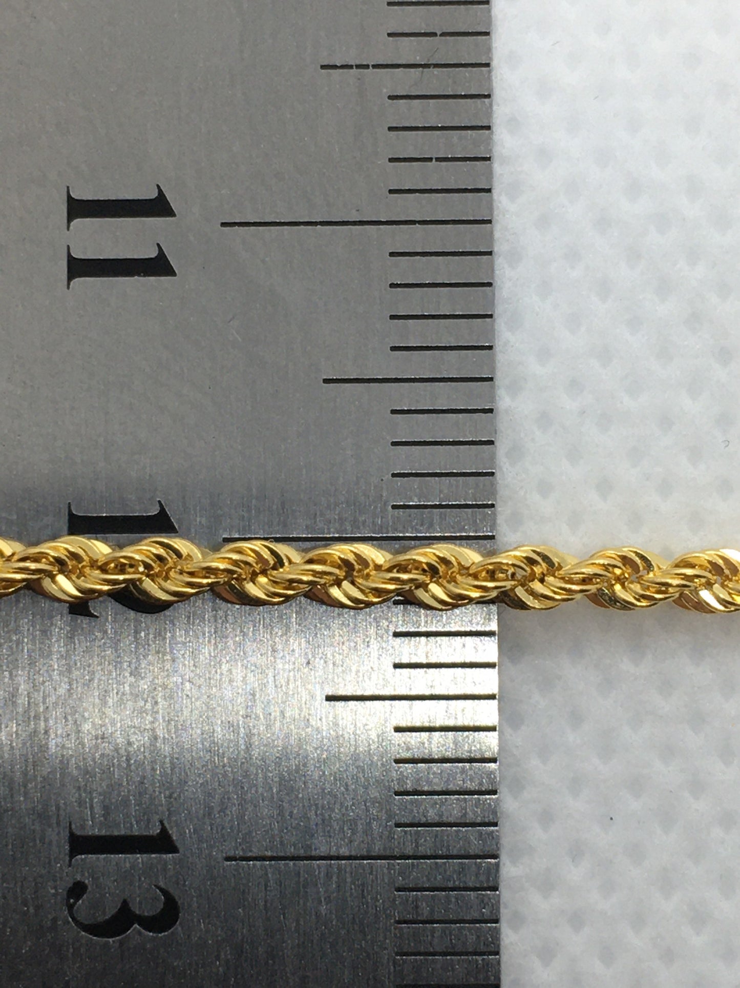 18k Gold cross necklace 19.5 inches, 2mm, Diamond cu, for her, for him, Gift .