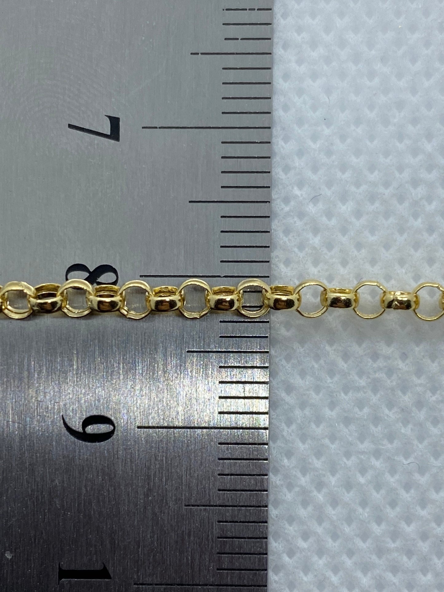 14k solid Yellow Gold Magen David with Rolo chain 22 inches ,2.5 mm