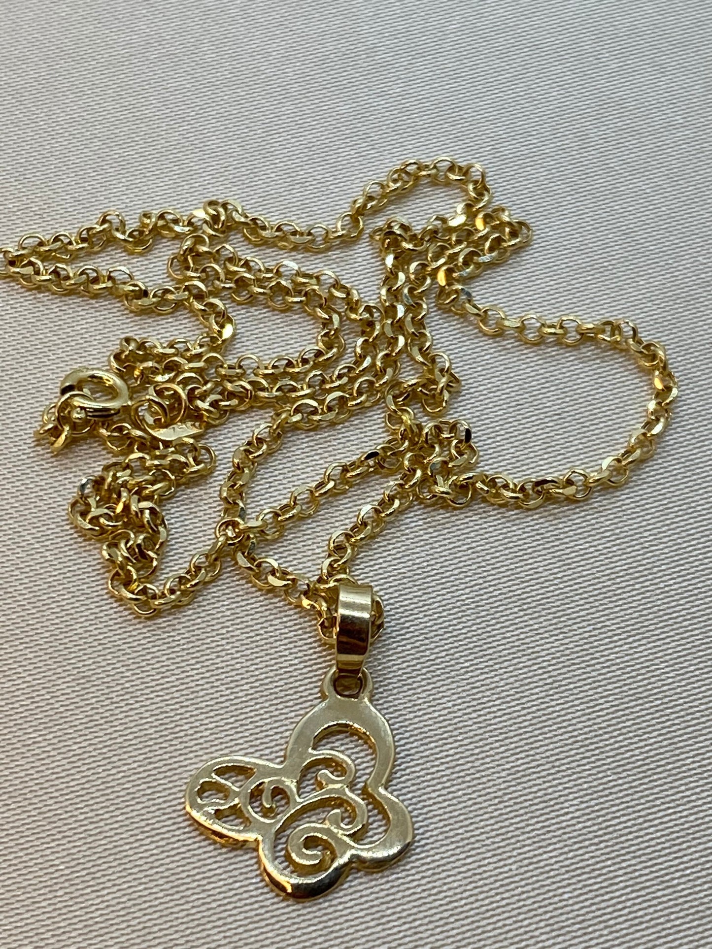 18k solid Gold Butterfly Necklace - Solid Gold , Butterfly Necklace - Birthday Gift - Gift For Her - Anniversary Gift