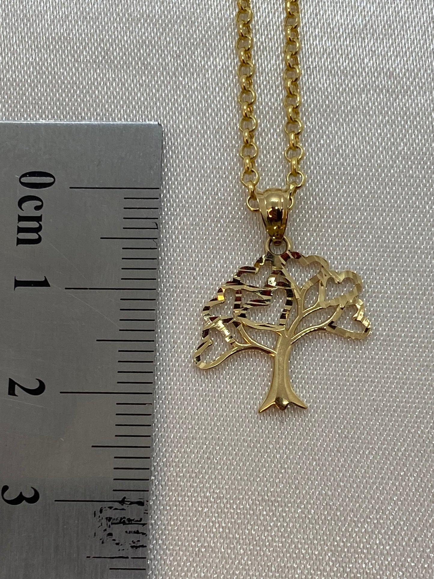 14k Gold Tree of life necklace Diamond Cut ,14k solid gold tree of life necklace 19.5 inches ,1.5 mm , gift For Her