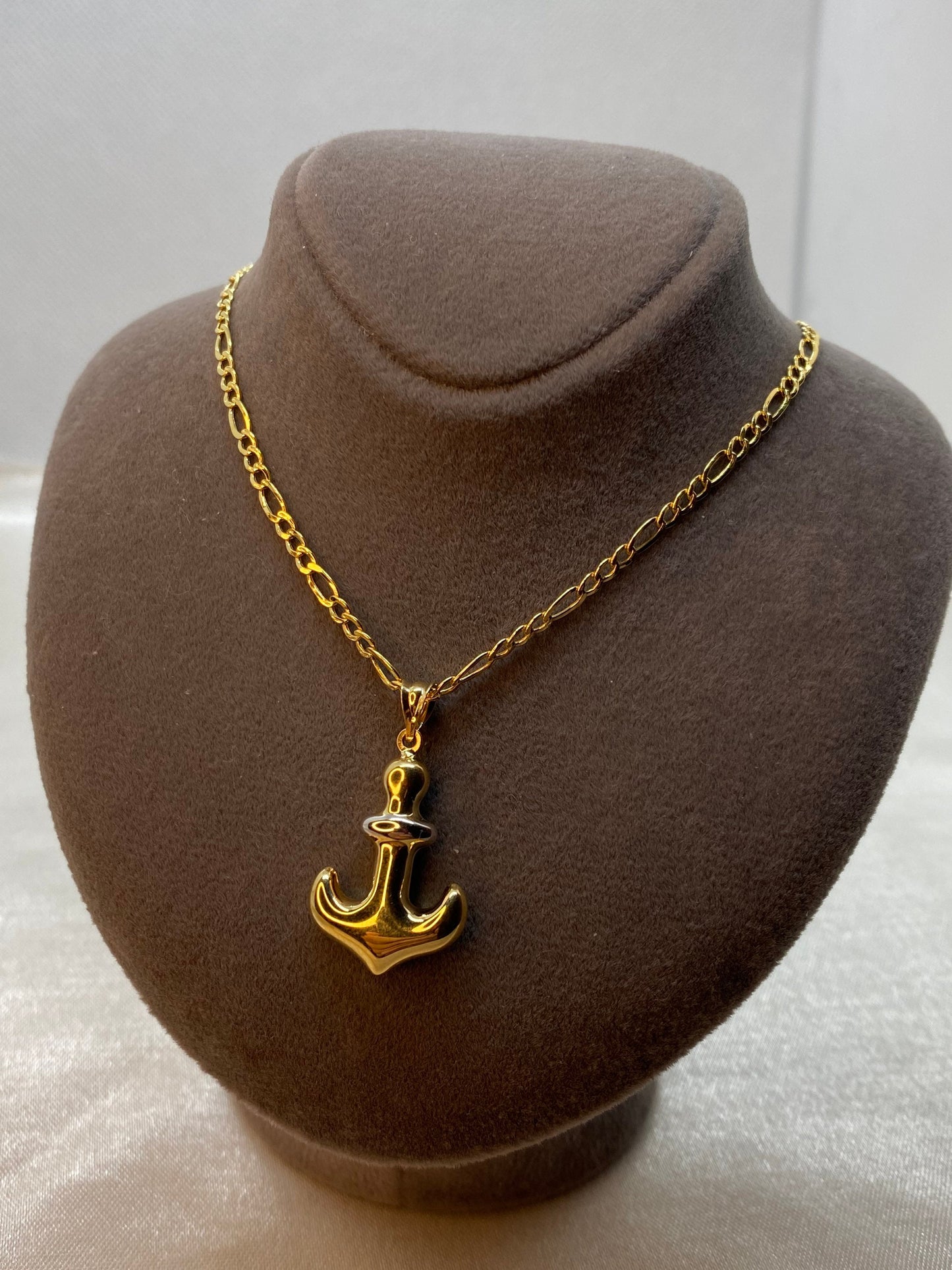 18k Gold Anchor Necklace,19.5",2mm / Gold Anchor Necklace/ Anchor Necklace/ Ship Anchor Necklace/ 18k Gold Anchor Necklace/ Birthday Gift
