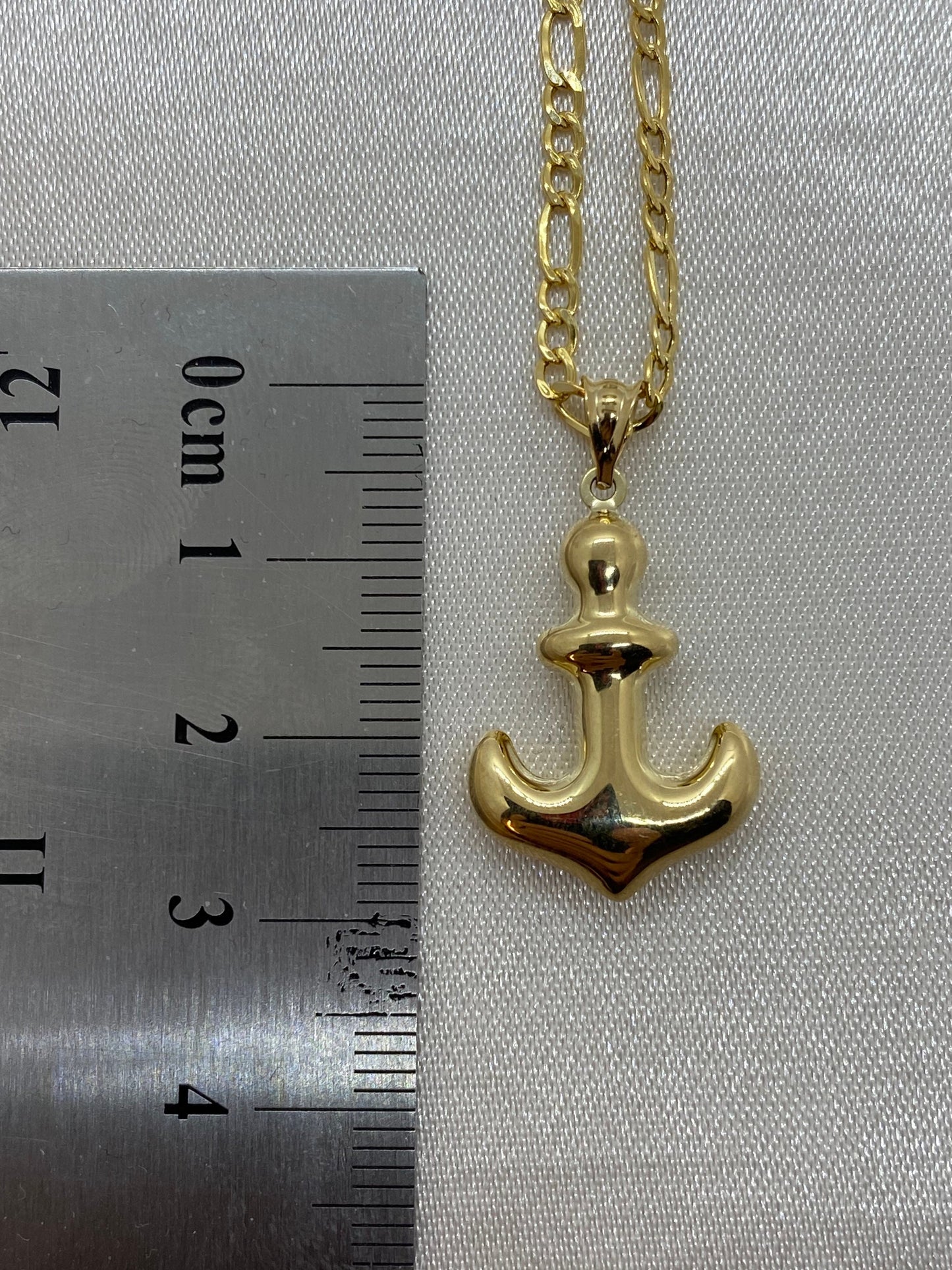 18k Gold Anchor Necklace,19.5",2mm / Gold Anchor Necklace/ Anchor Necklace/ Ship Anchor Necklace/ 18k Gold Anchor Necklace/ Birthday Gift
