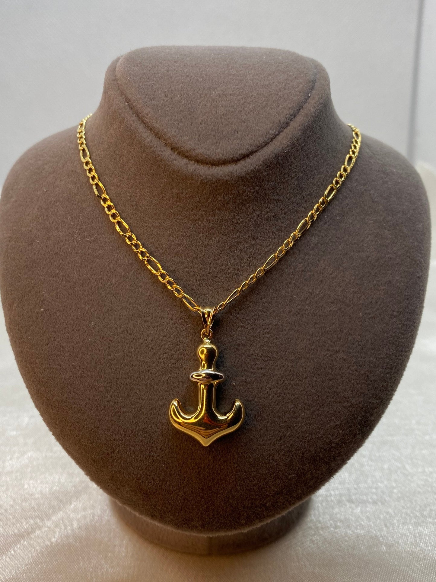 18k Gold Anchor Necklace,19.5",2mm / Gold Anchor Necklace/ Anchor Necklace/ Ship Anchor Necklace/ 18k Gold Anchor Necklace/ Birthday Gift