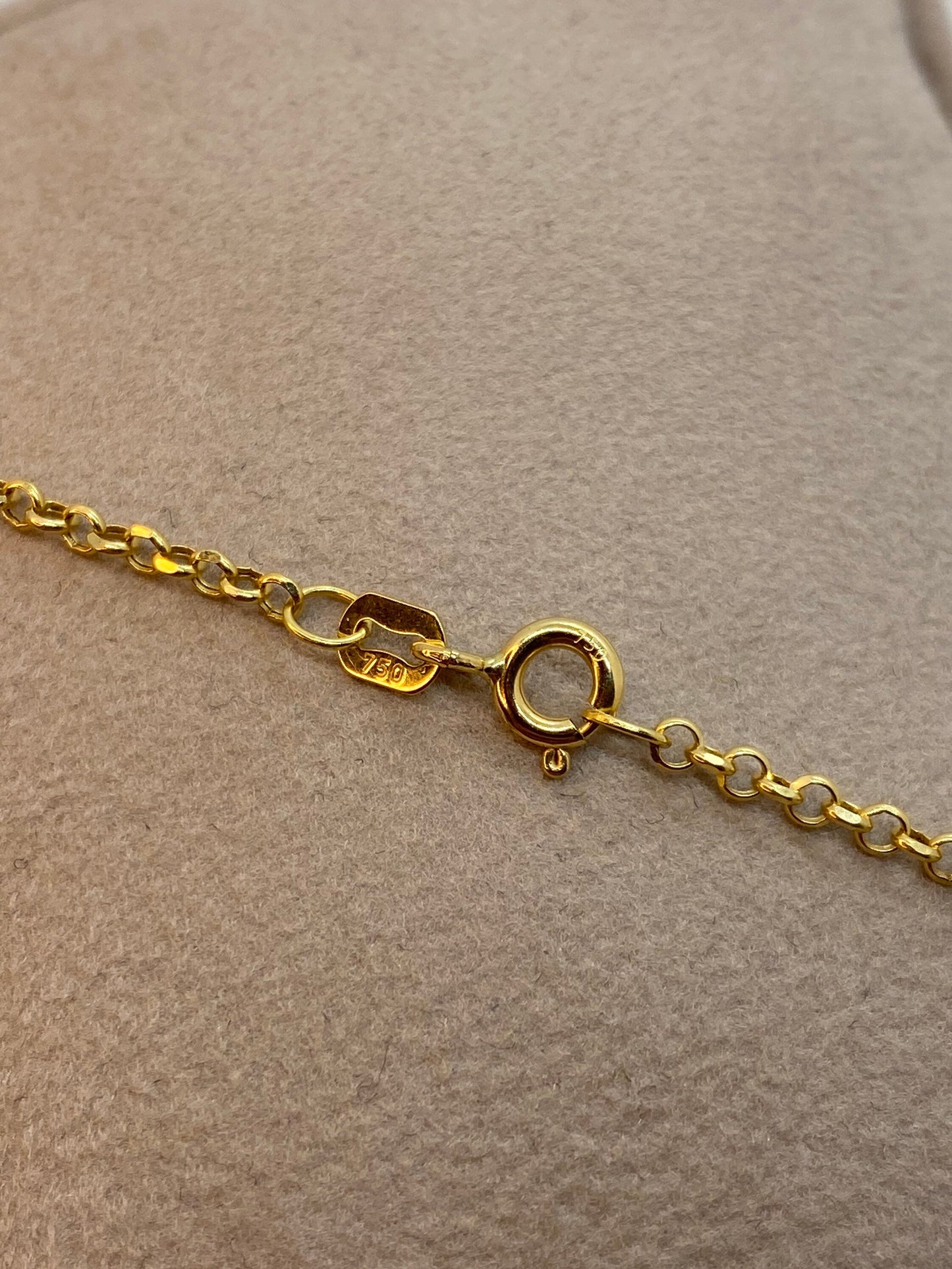 18k Gold Axe Necklace with Rolo chain 19.5", 2mm, symbol of victory ,bravery and power ,Power Axe Pendant , For him, For Her