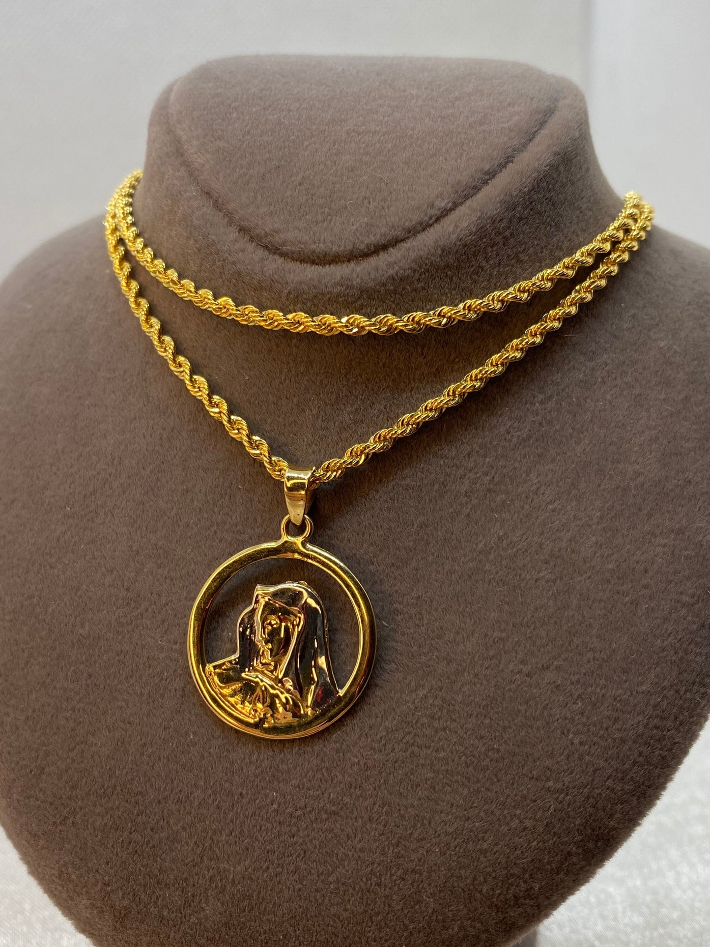 14k Solid Gold Virgin Mary Necklace, Miraculous Necklace ,Virgin Mary,Christian Gift ,Catholic Religious Jewelry, gift for her, Gift For Him
