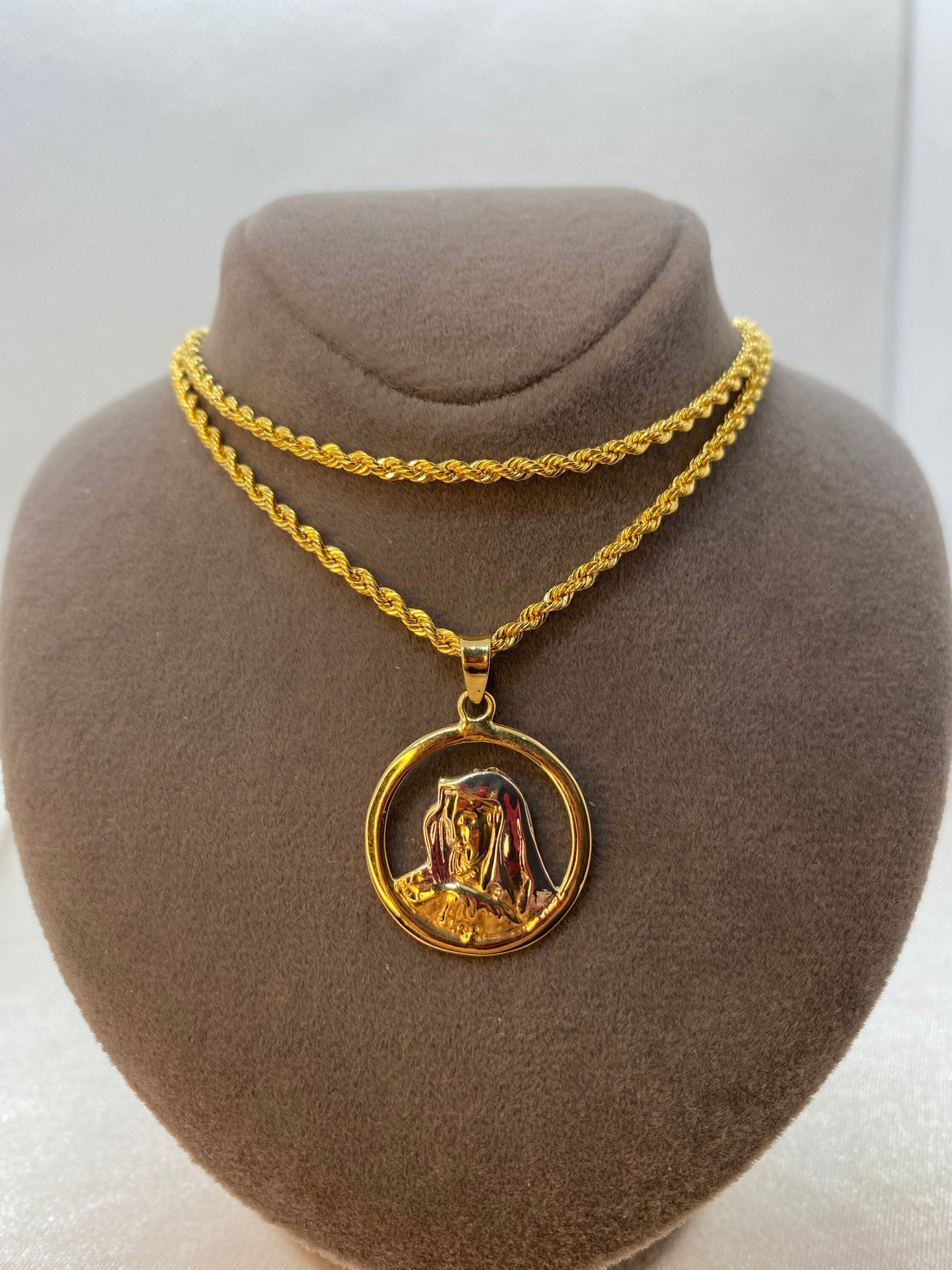 14k Solid Gold Virgin Mary Necklace, Miraculous Necklace ,Virgin Mary,Christian Gift ,Catholic Religious Jewelry, gift for her, Gift For Him
