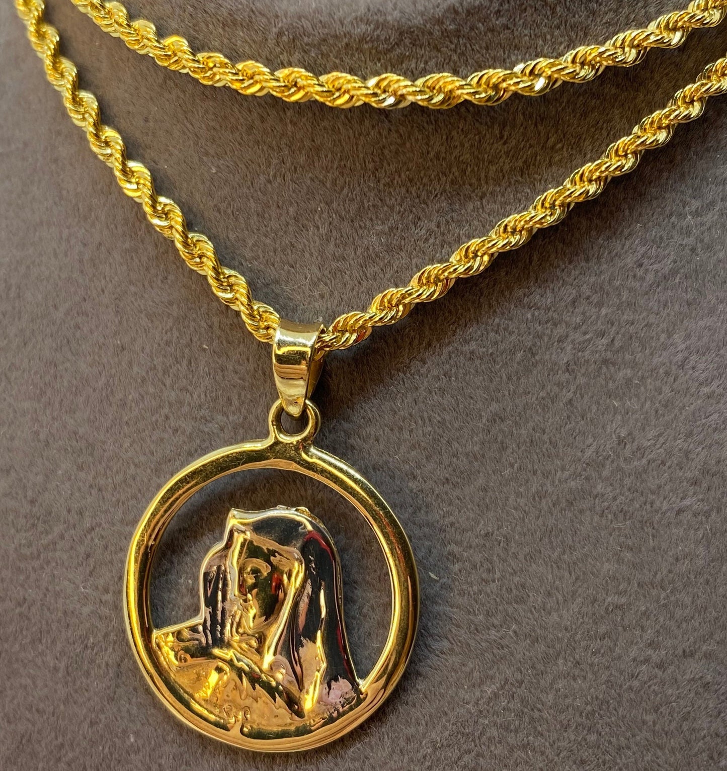 14k Solid Gold Virgin Mary Necklace, Miraculous Necklace ,Virgin Mary,Christian Gift ,Catholic Religious Jewelry, gift for her, Gift For Him