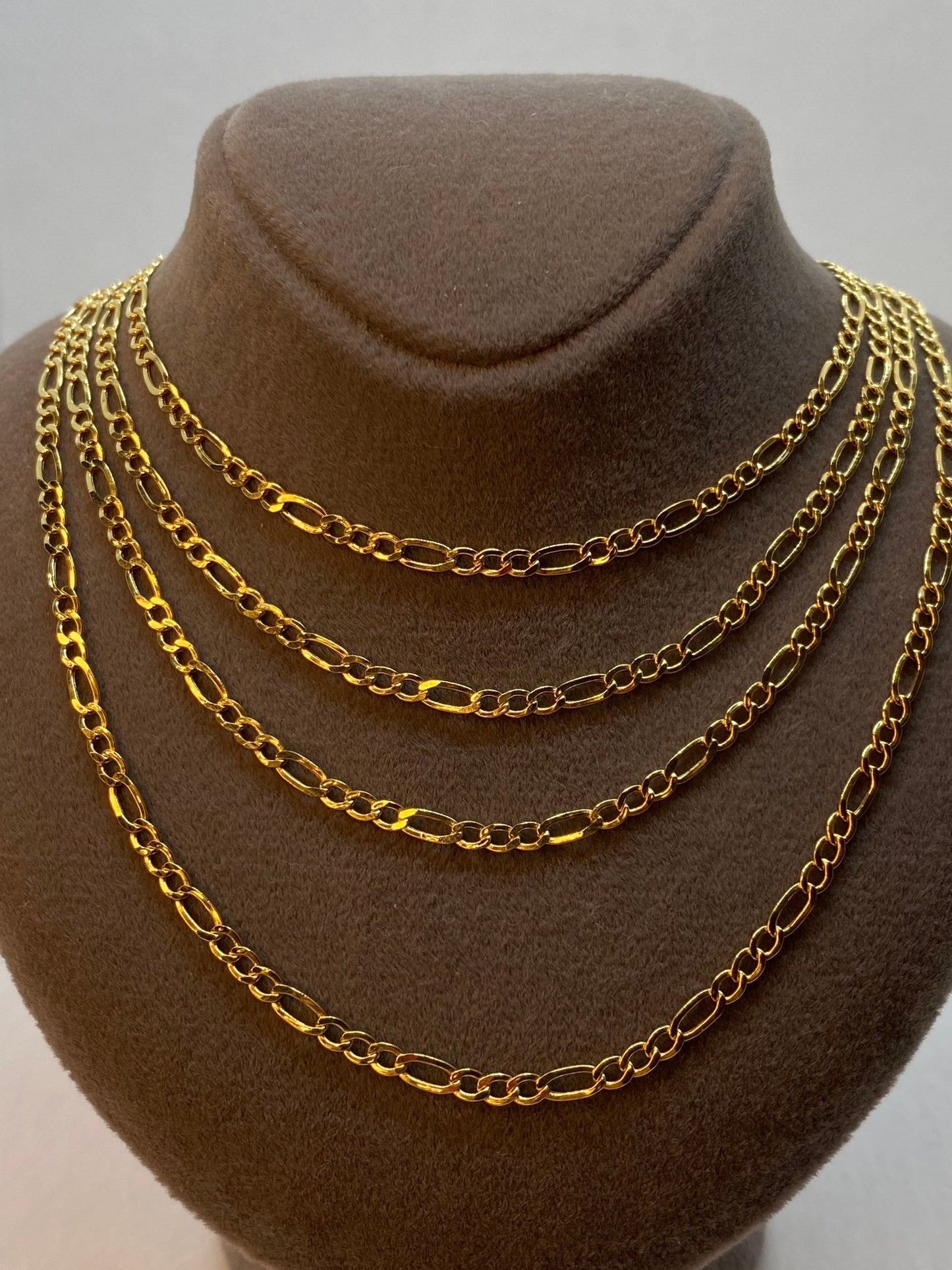 18K Gold Figaro Necklace 2.5mm – Real Gold Figaro Chain, Perfect Gift for Him & Her, Ideal Birthday Gift
