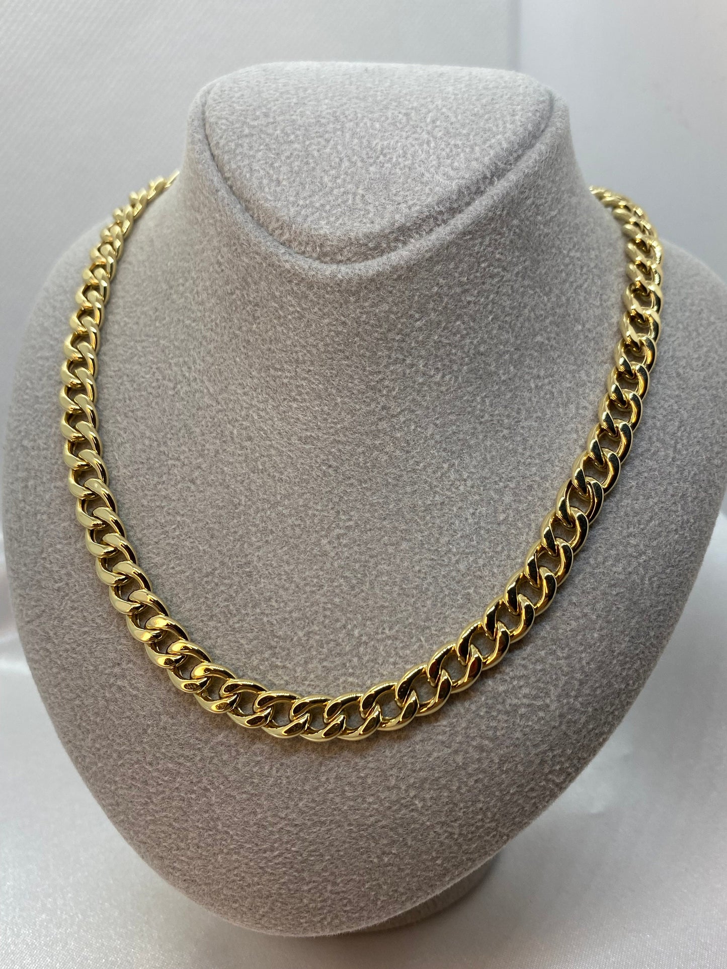Collier gourmette en or 18 carats, 50,8 cm, 6,5 mm – Chaîne unisexe en or 18 carats, cadeau idéal pour elle et lui, pour Noël et un anniversaire.