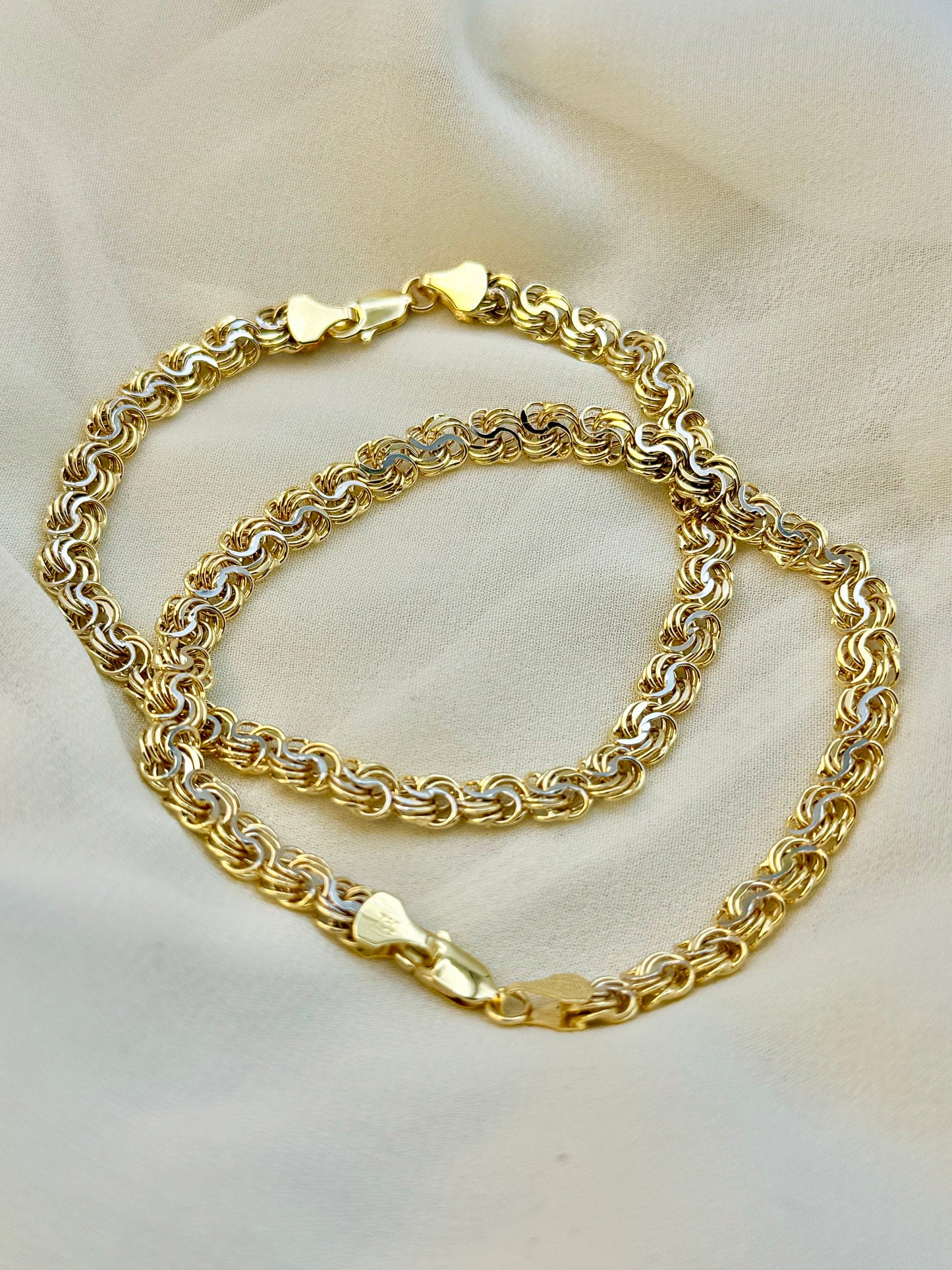Bracelet câble en or 18 carats | 7,5 pouces, 5,5 mm | Chaîne en or massif 18 carats | Bracelet élégant pour tous les jours | Cadeau d'anniversaire idéal