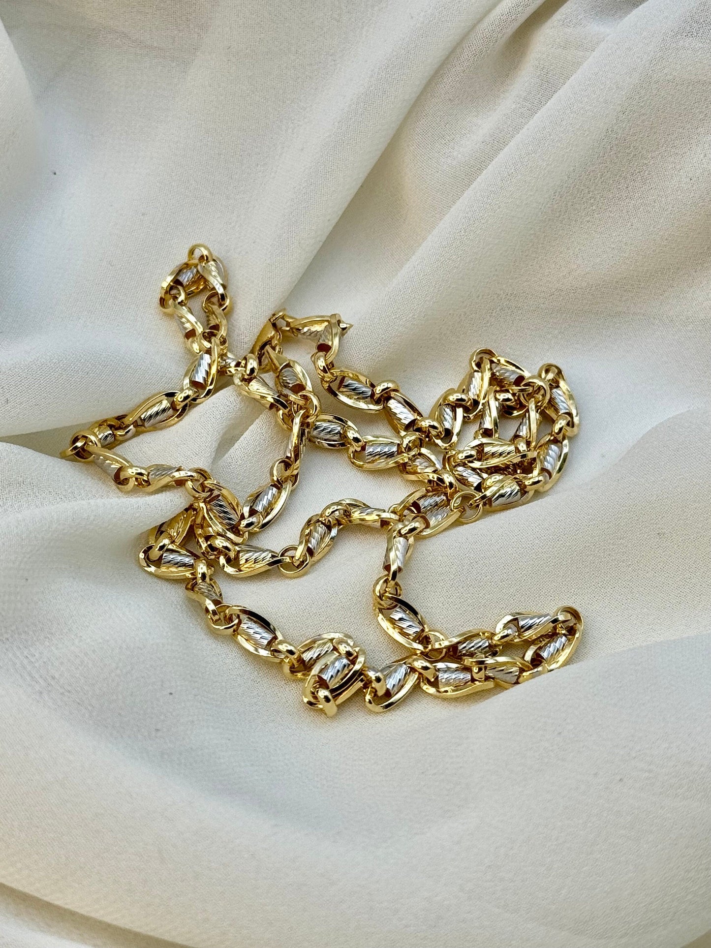 Chaîne à maillons en or massif 18 carats – 4,5 mm, 50,8 cm et 54,6 cm – Collier élégant au quotidien, cadeau d'anniversaire pour elle