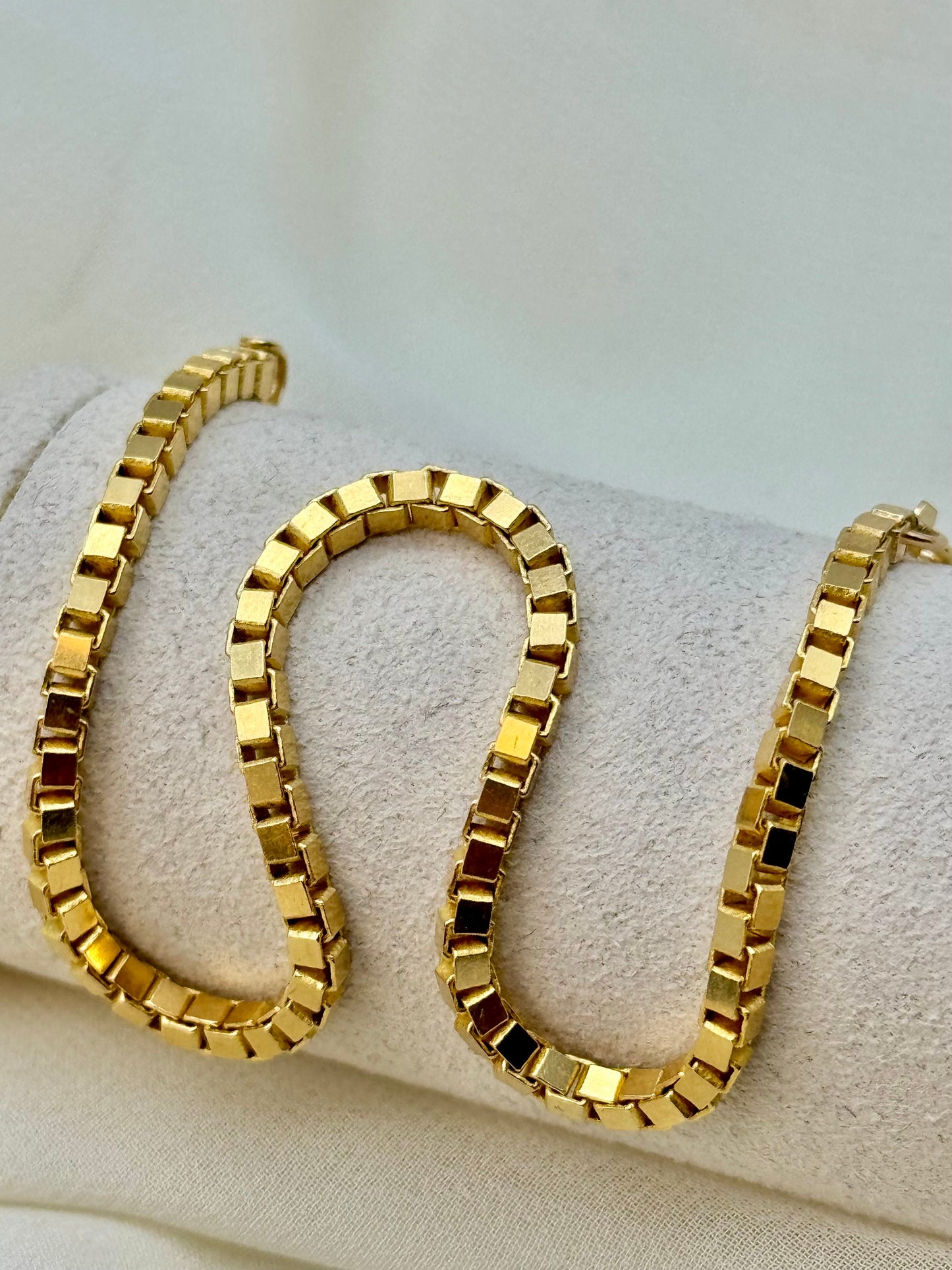 Bracelet à maillons en or massif 18 carats, 2 mm et 2,7 mm, 20 cm – Cadeau idéal pour un anniversaire, une fête ou Noël.