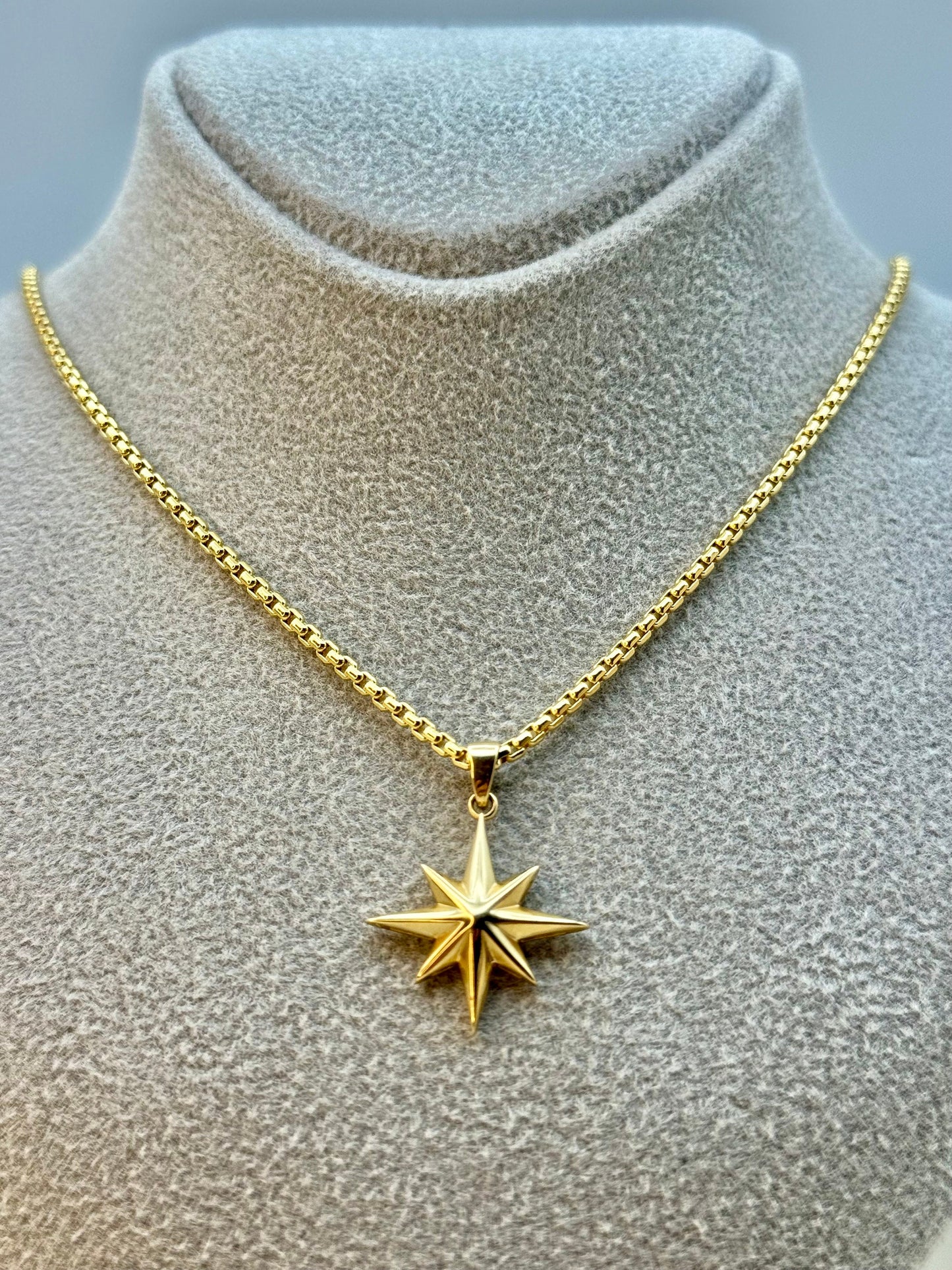 Collier boussole porte-bonheur en or 14 carats – Pendentif en or massif 14 carats, breloque boussole personnalisée, cadeau personnalisé pour voyageurs