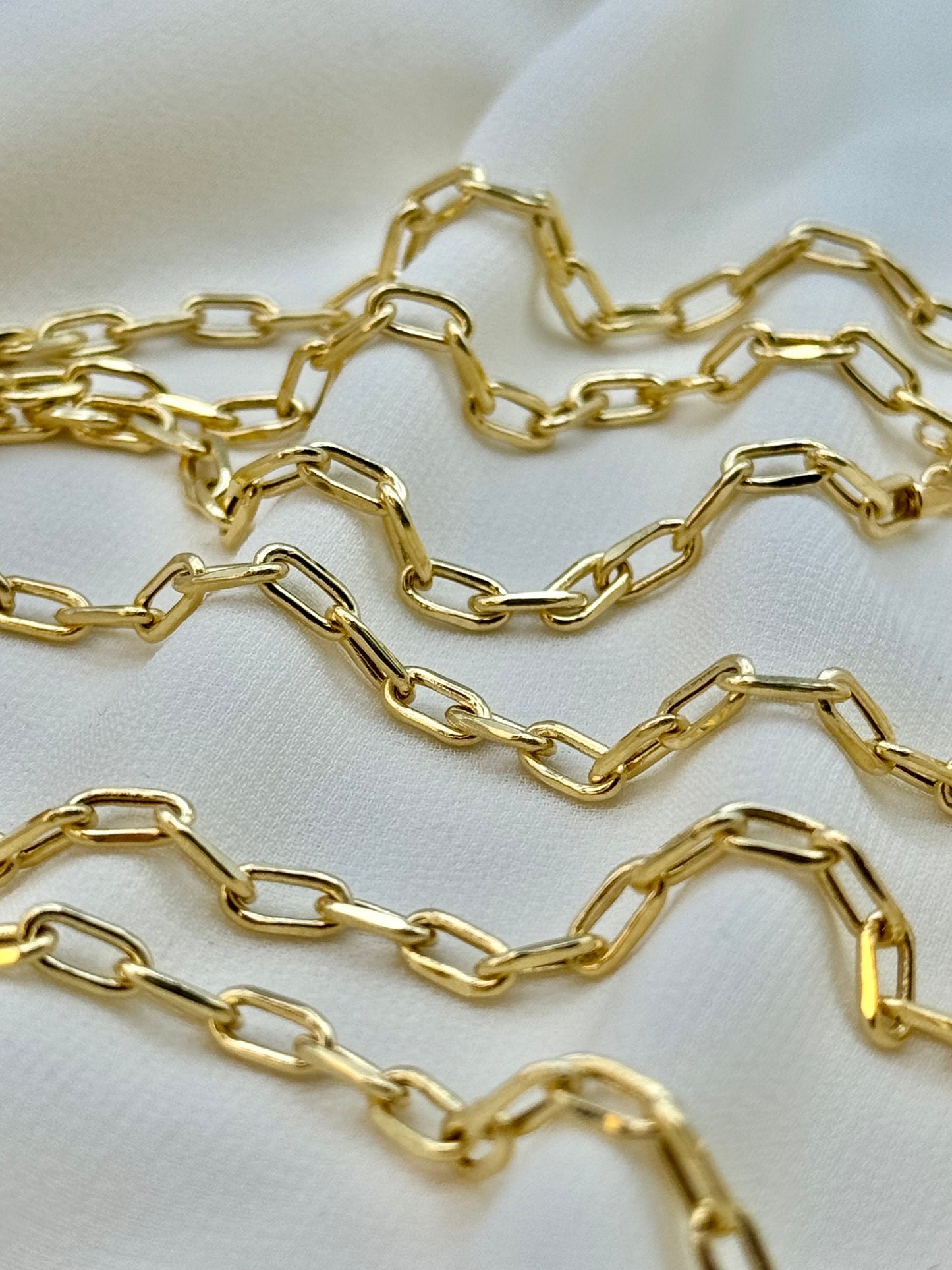 Collier chaîne forçat en or massif 18 carats – 45,7 cm, 50,8 cm, 55,9 cm | Chaîne en or véritable de 3,5 mm pour homme et femme | Cadeau idéal pour un usage quotidien ou un anniversaire