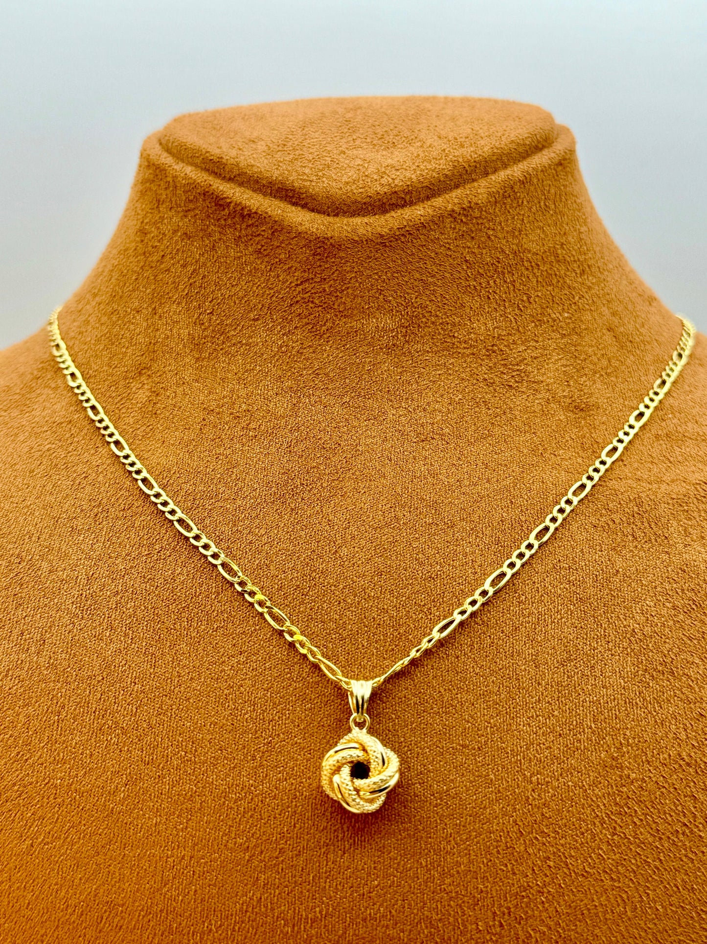 18k Gold Love Knot Necklace, 19.5" | Real 18k Gold 2.5mm Chain | Handmade Jewelry Gift for Her | Birthday, Anniversary, Love Knot Necklace