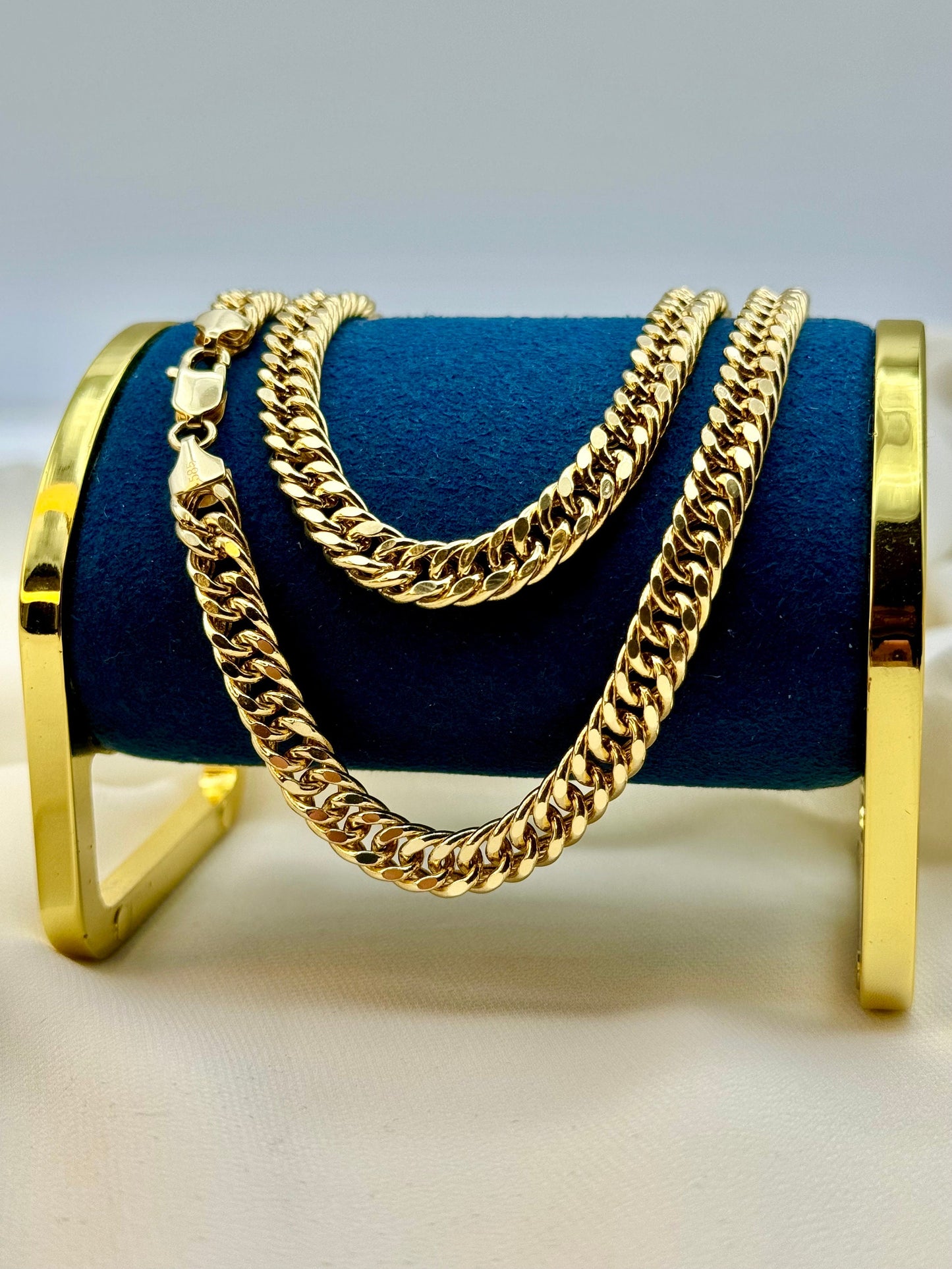 14K Gold Curb Chain Necklace, 6mm, 21.5", 23.5", 25.5", 29g – Premium Real Gold Curb Chain for Men and Women, Perfect Gift for Birthdays, Anniversaries, and Special Occasions