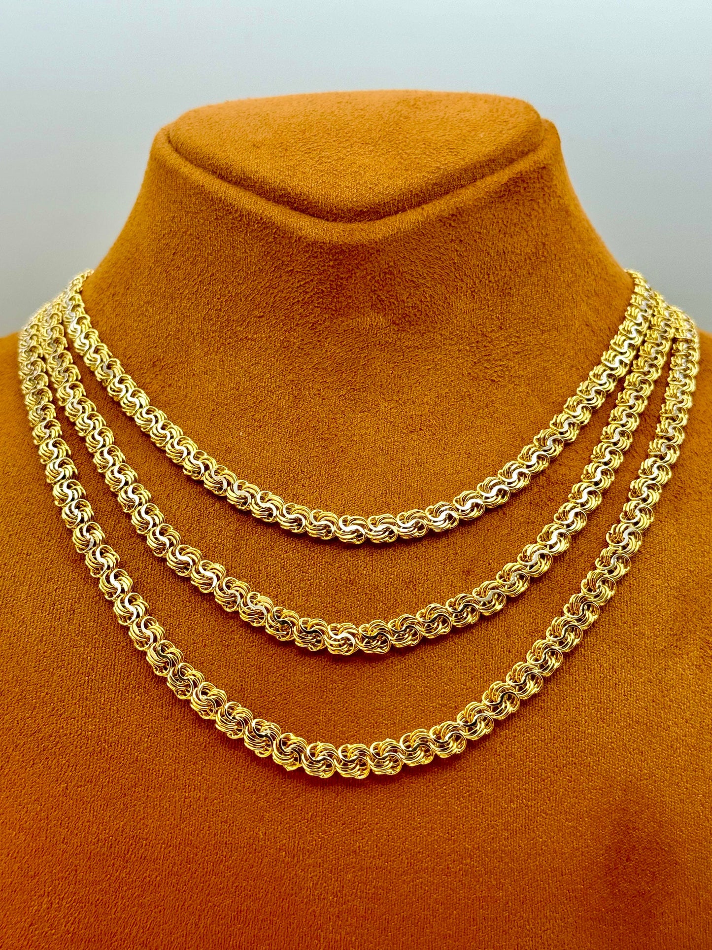 Chaîne et bracelet en or massif 18 carats | 49,5 cm | 5,70 mm | Chaîne en or véritable | Cadeau idéal pour un anniversaire ou au quotidien