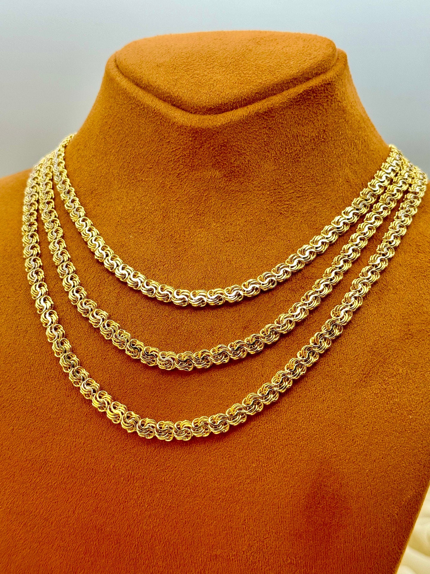 Chaîne et bracelet en or massif 18 carats | 49,5 cm | 5,70 mm | Chaîne en or véritable | Cadeau idéal pour un anniversaire ou au quotidien