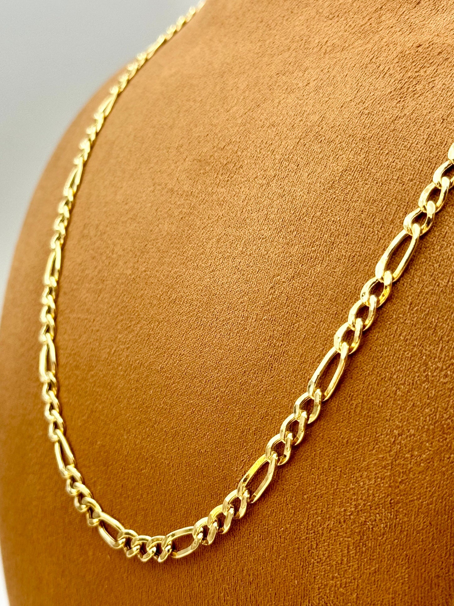 14k Gold Figaro Chain, 5mm, Real Gold Necklace, Gold Chain for Him & Her, Birthday & Christmas Gift
