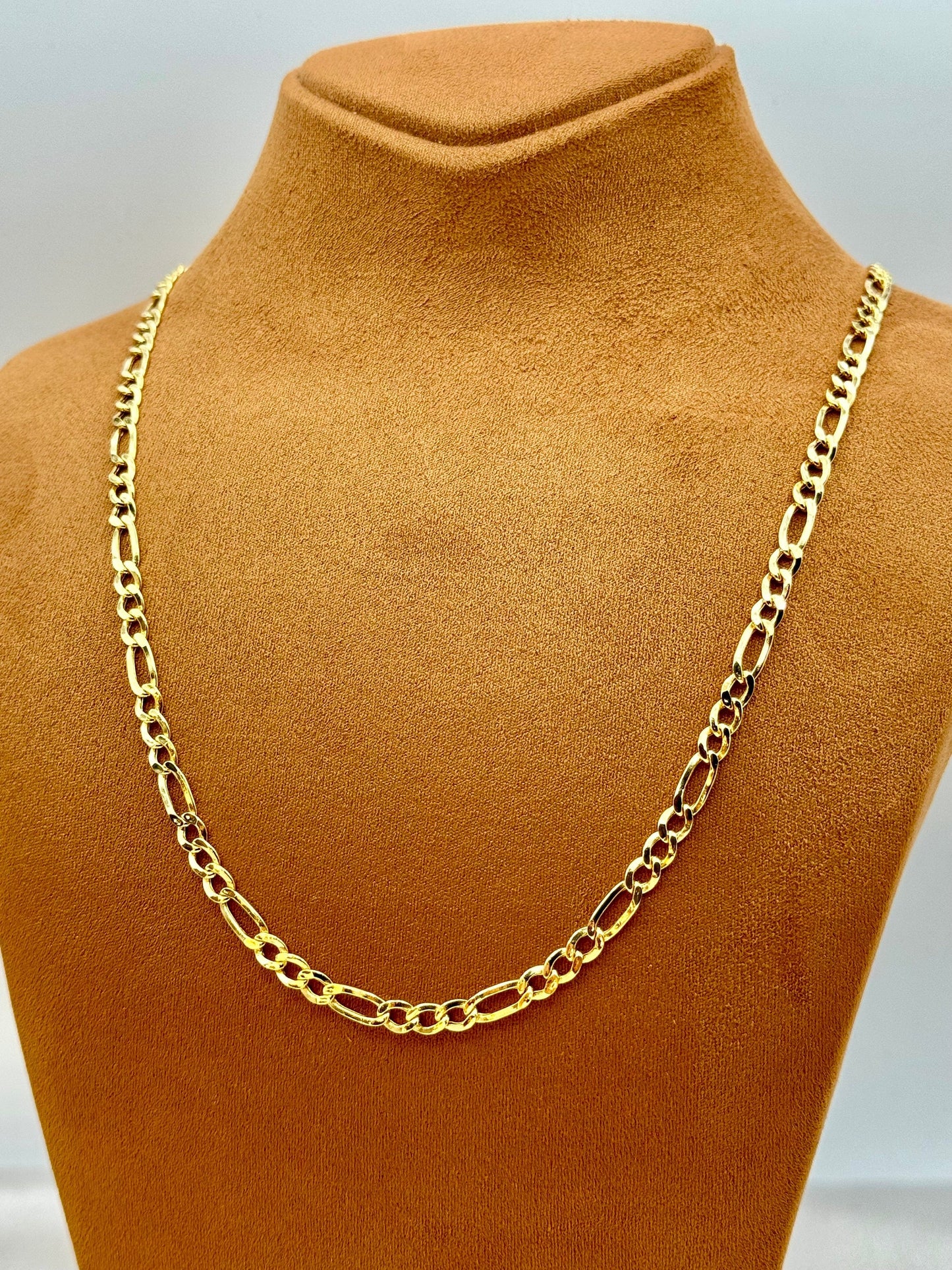 14k Gold Figaro Chain, 5mm, Real Gold Necklace, Gold Chain for Him & Her, Birthday & Christmas Gift