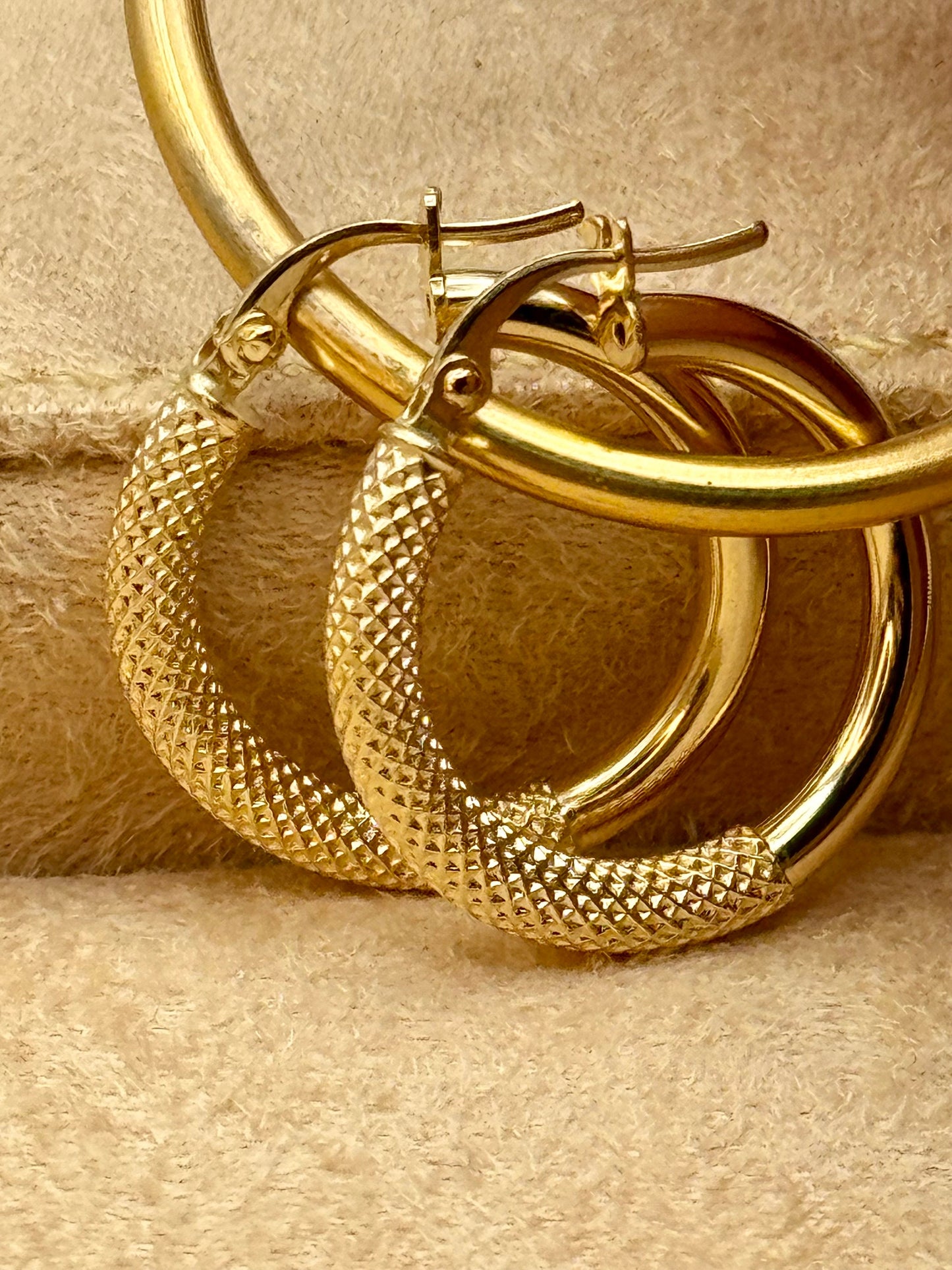 18K Real Gold Round Hoop Earrings – Classic Hoop for Her | Perfect Birthday, Christmas & Anniversary Gift