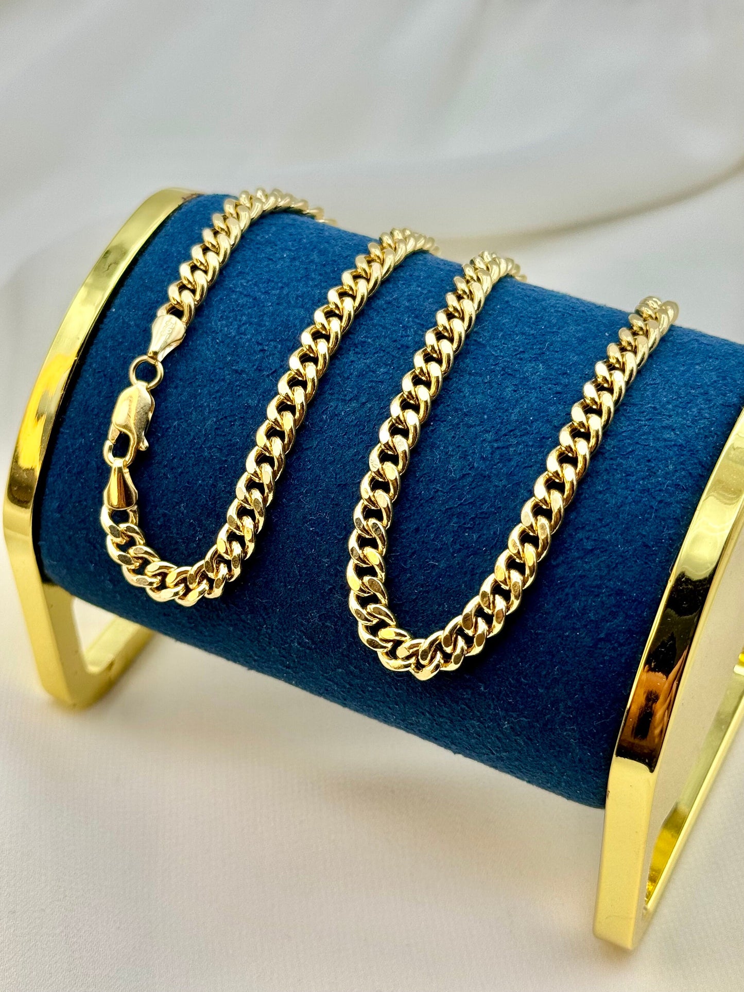 14K Solid Gold Curb Bracelet - 5mm Cuban Link Chain for Men & Women | 7.5” & 8” Lengths | Perfect Birthday Gift