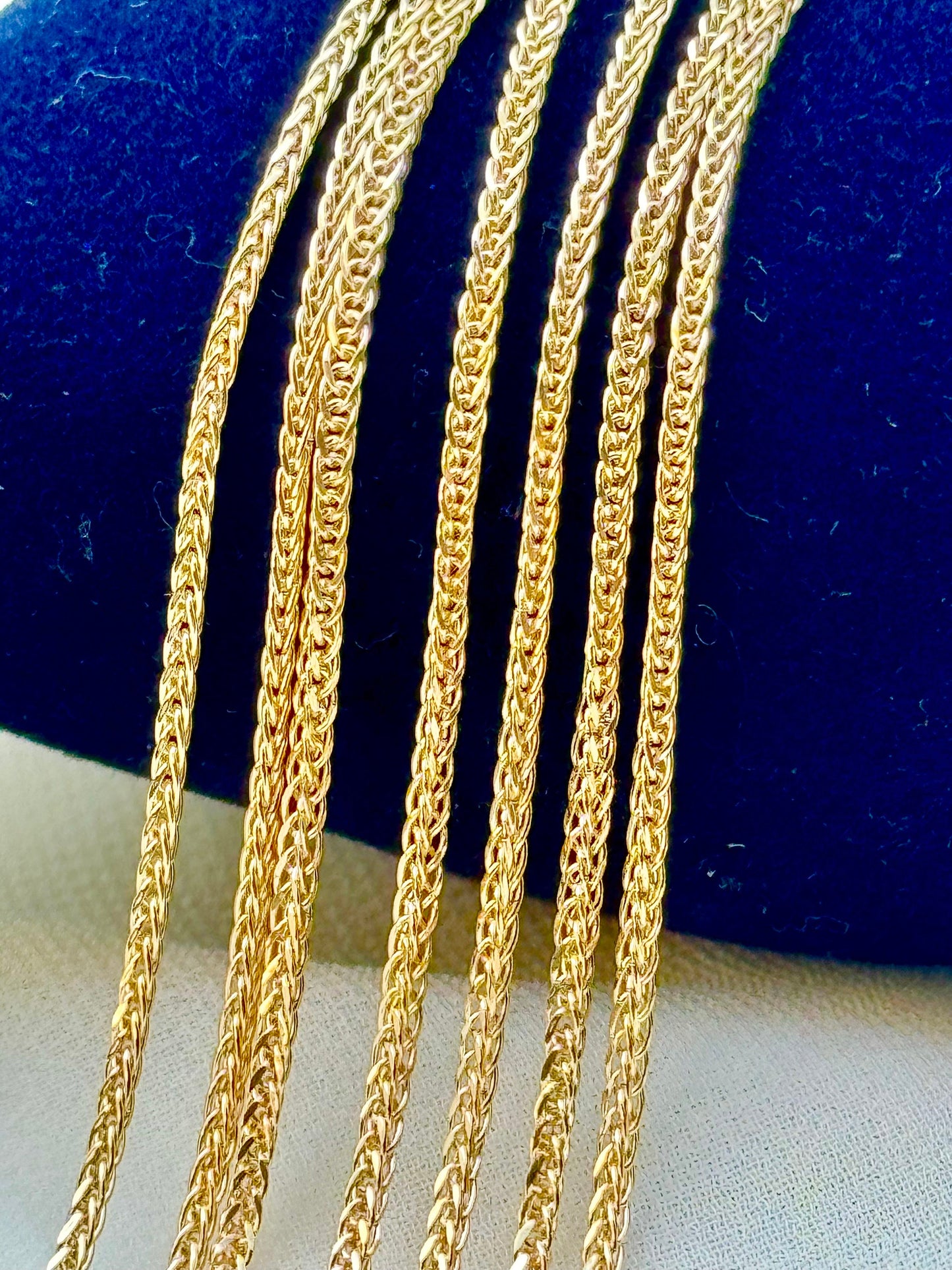 14K Real Gold Franco Chain Necklace, 1.5mm – Foxtail Design, Perfect Gift for Him or Her, Best Friend Birthday Gift