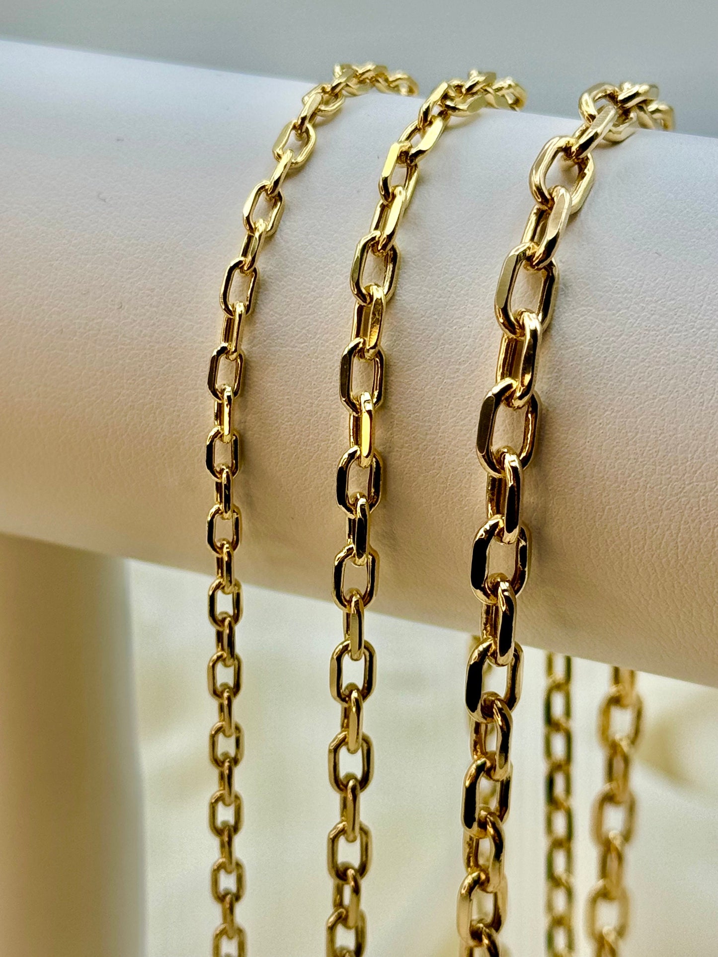 14k Real Gold Cable chain, Gold Cable chain, trending chain,14k real Gold, for Him ,for her ,Birthday gift, Unique chain, Anniversary gift.