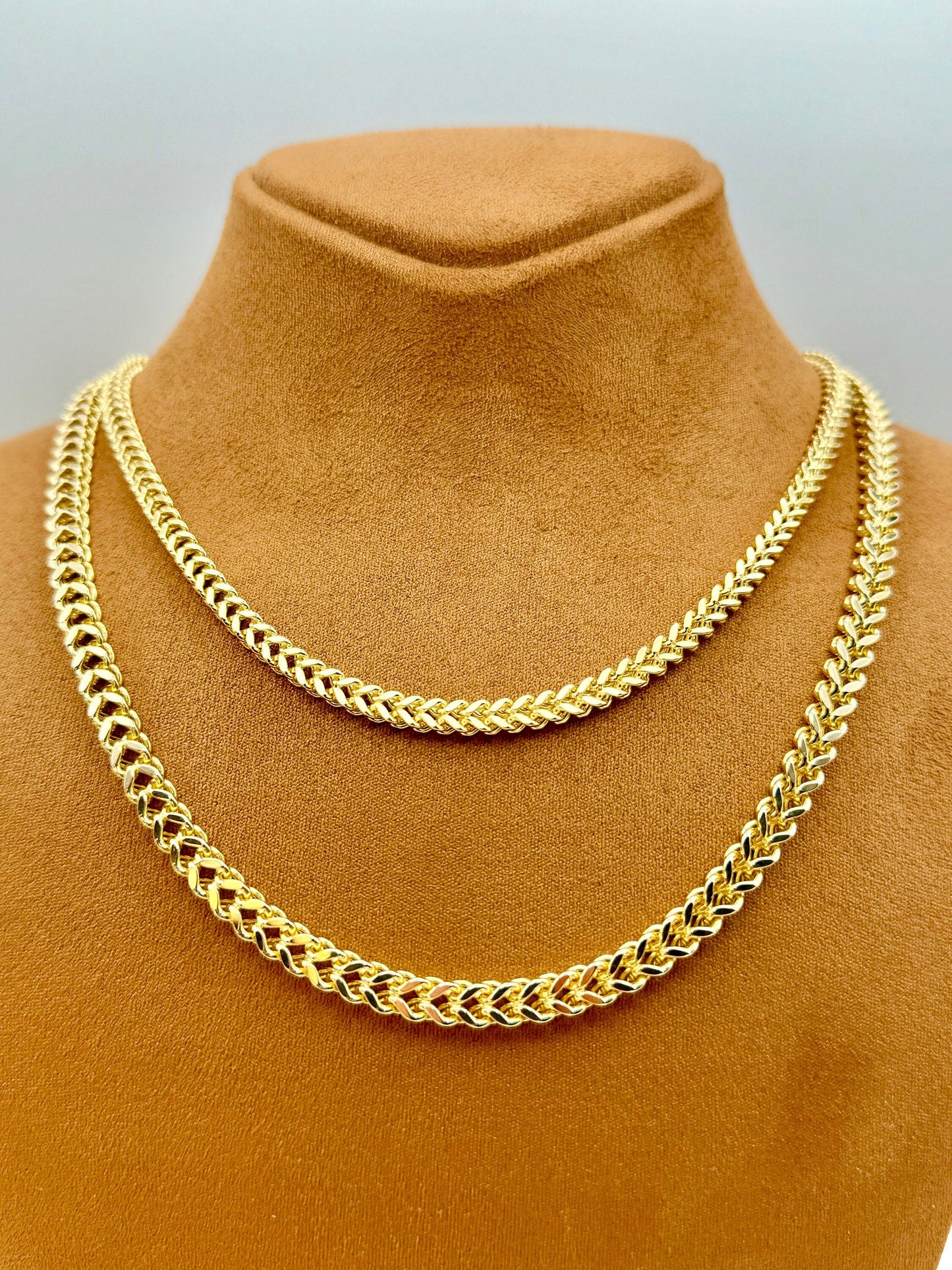 14k Gold Franco Diamond Cut Chain, Trending 14k Gold Franco Necklace, Real Gold Chain for Him & Her, Unique Birthday Gift, Elegant Gold Jewelry