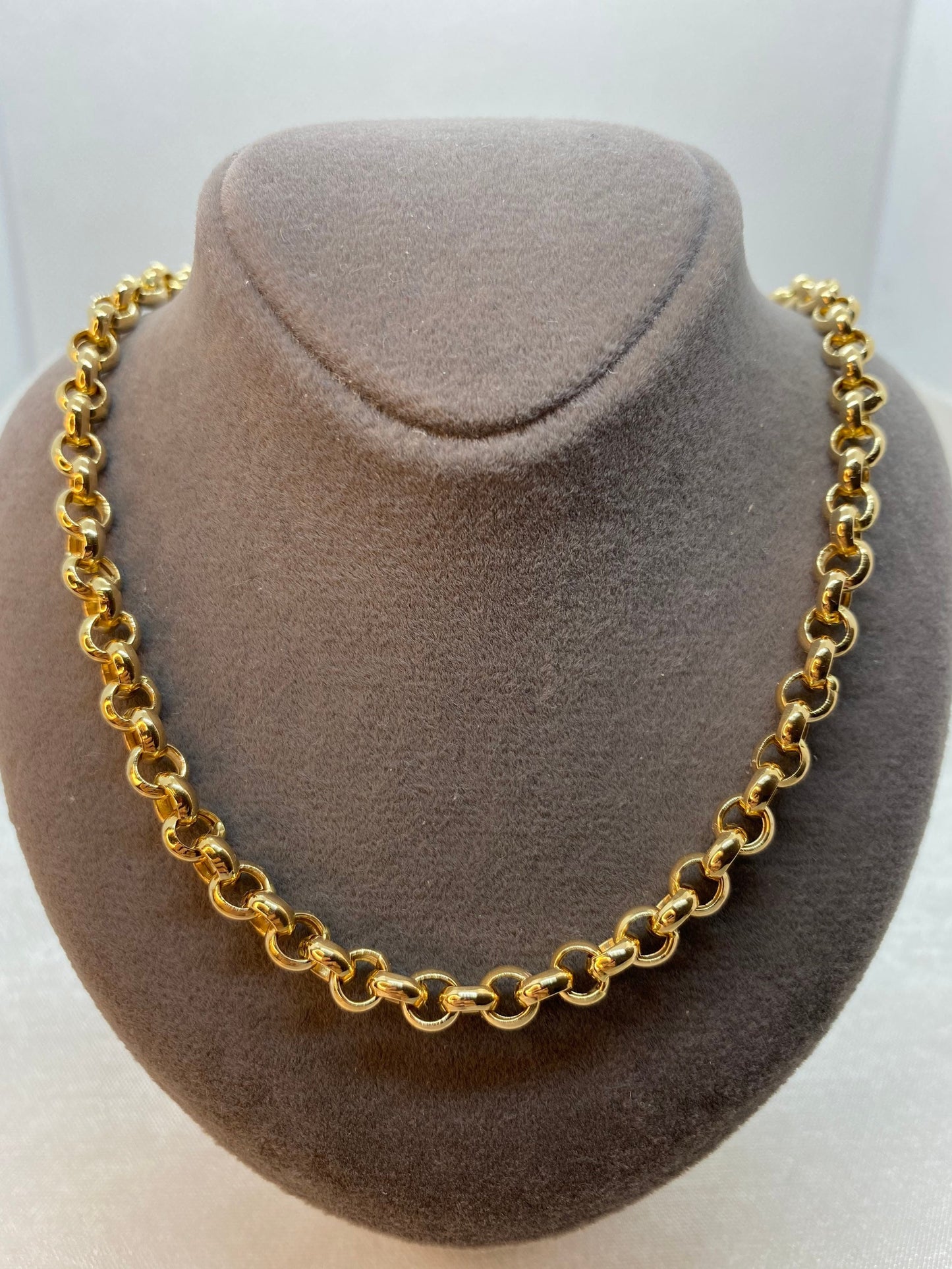 Collier chaîne rolo en or 18 carats et 14 carats (5 mm)