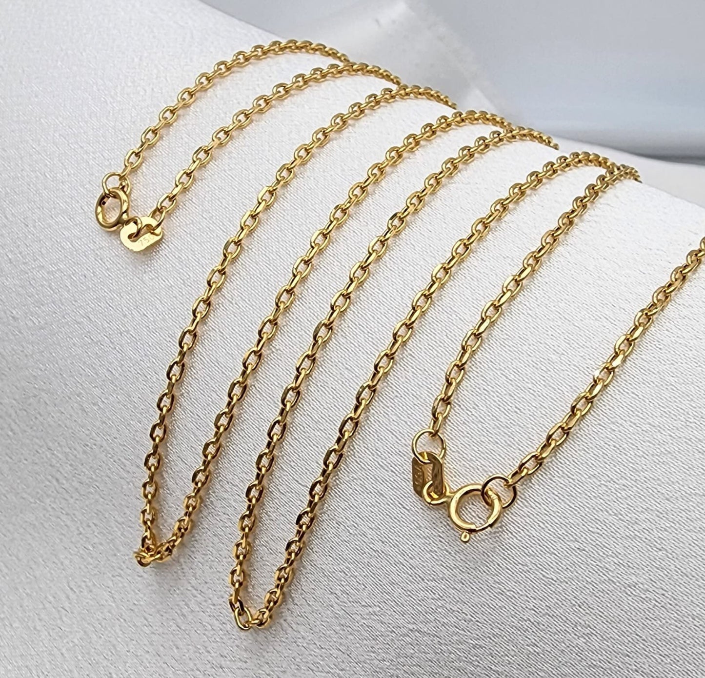 Collier à maillons torsadés en or 18 carats (2 mm)