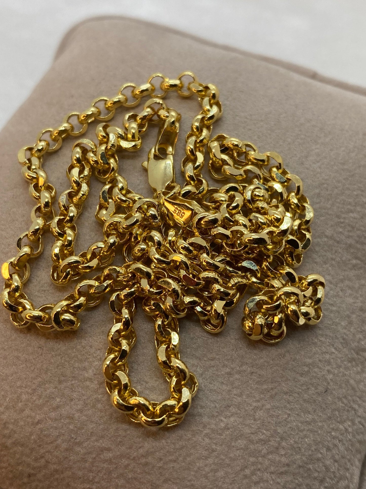 14K Gold Rolo Chain Necklace (4mm)