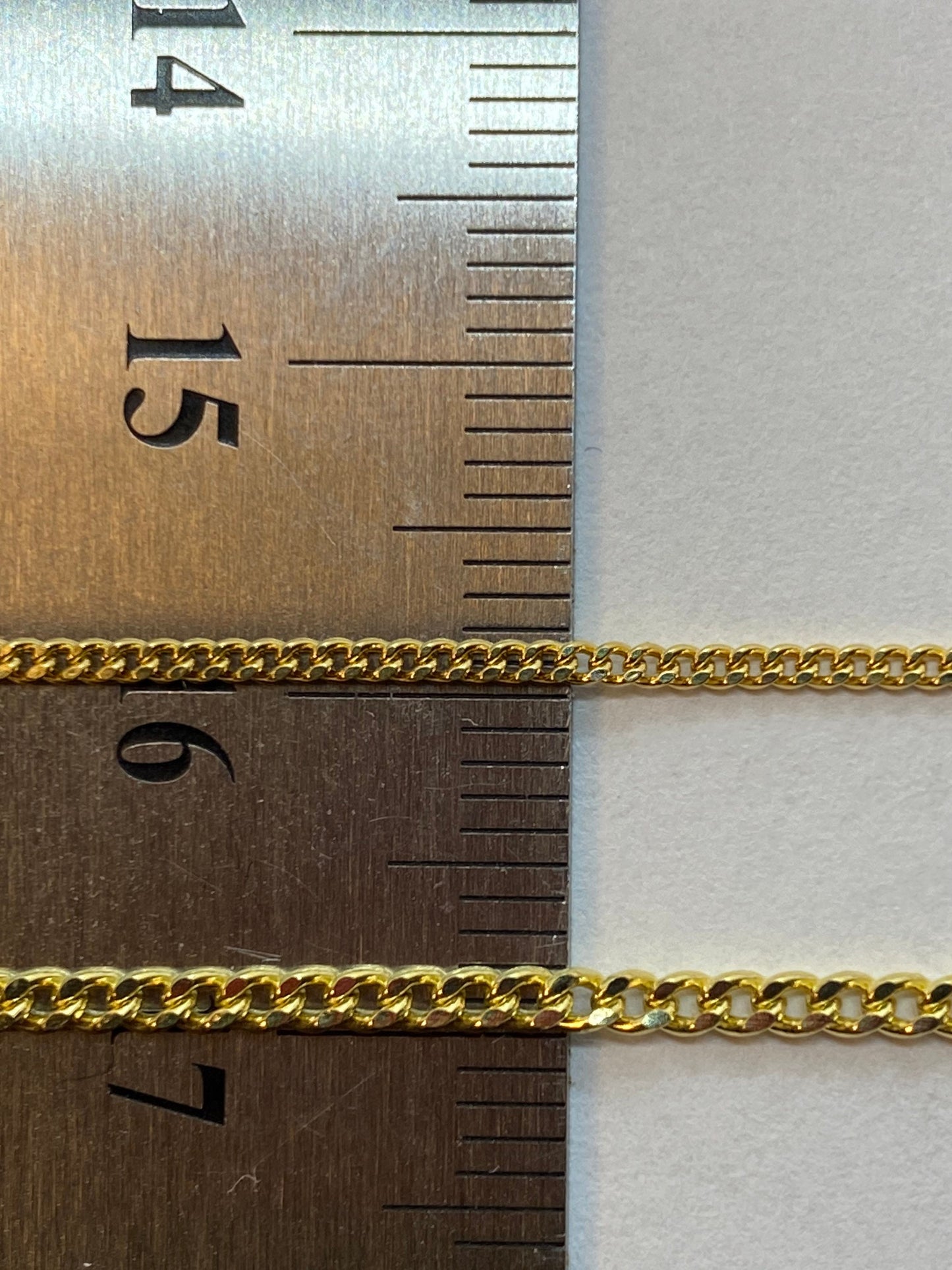 Collier chaîne gourmette en or 18 carats (2 mm et 1,5 mm)