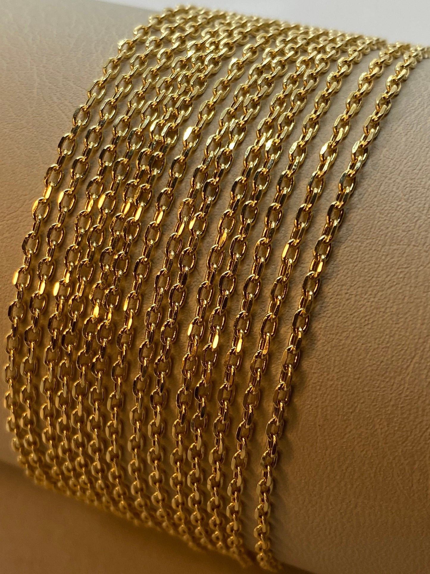 Collier à maillons torsadés en or 18 carats (2 mm)