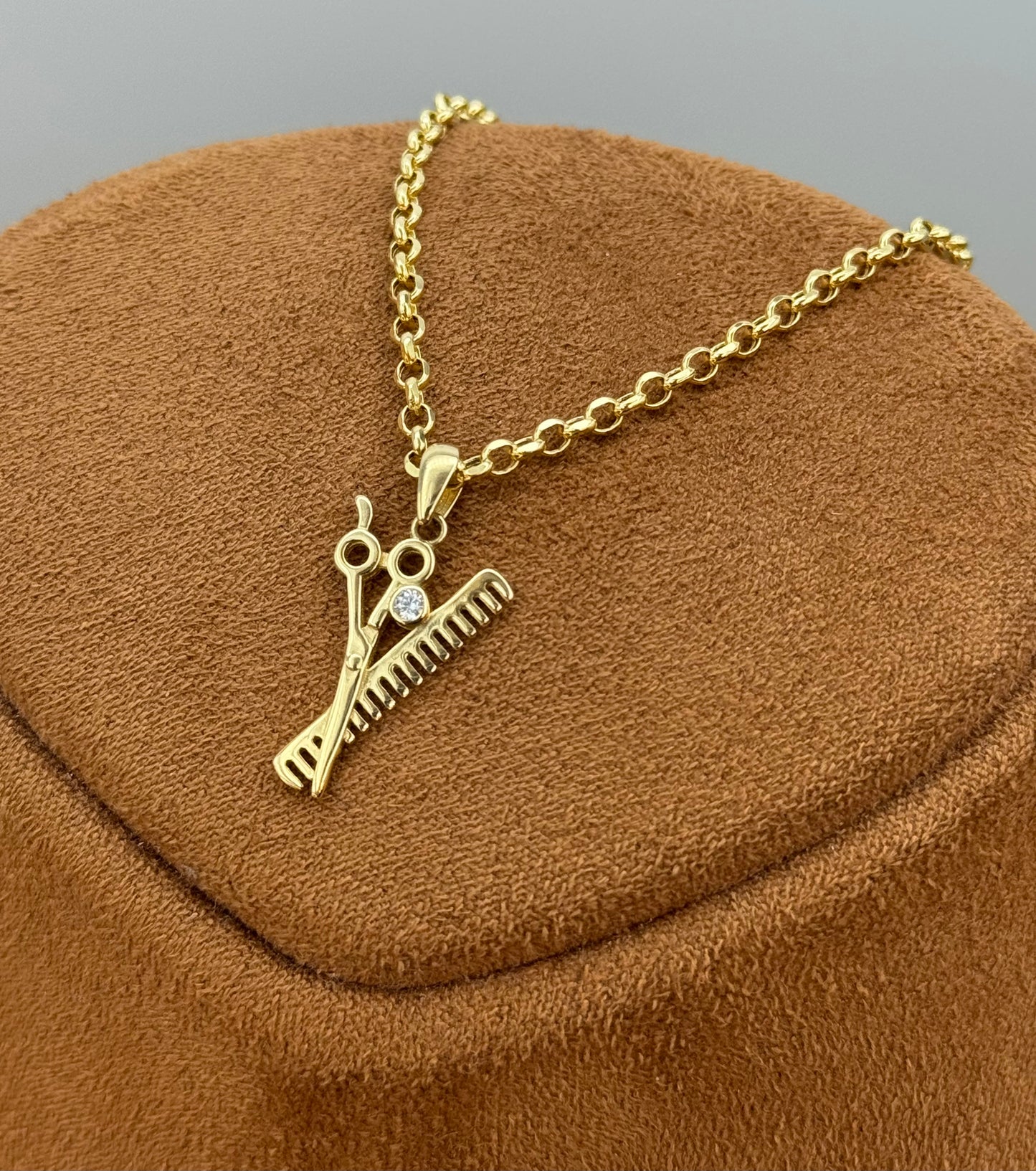 14k Gold Scissor Necklace: Hairstylist Gift, 18k Chain