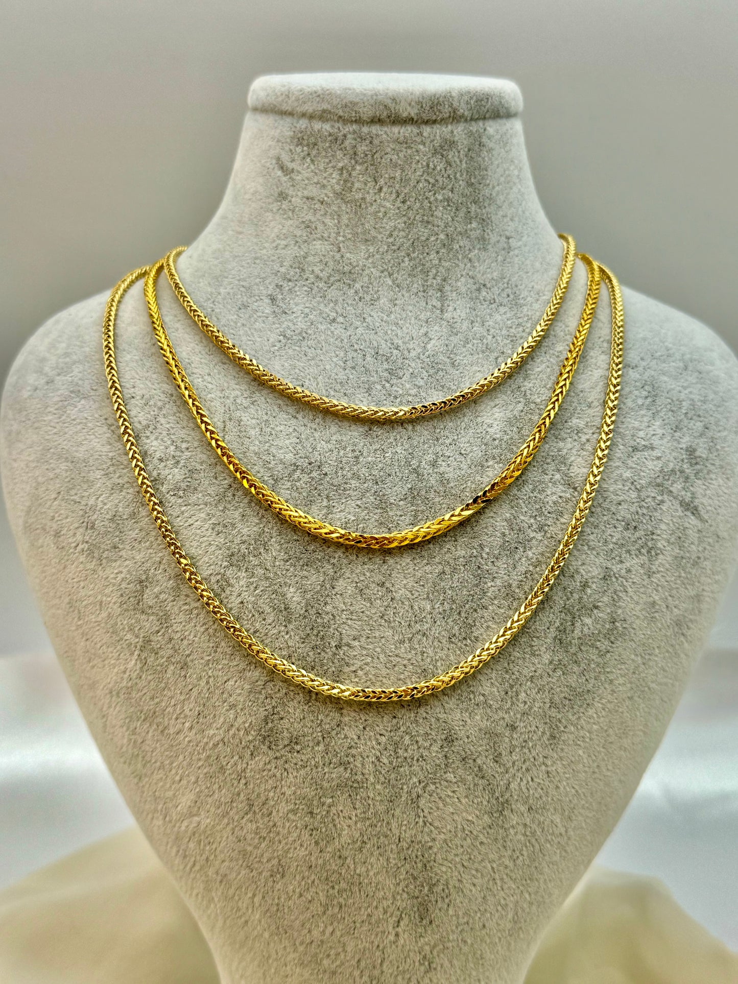 18K Gold Foxtail Chain Necklace (2.5mm)